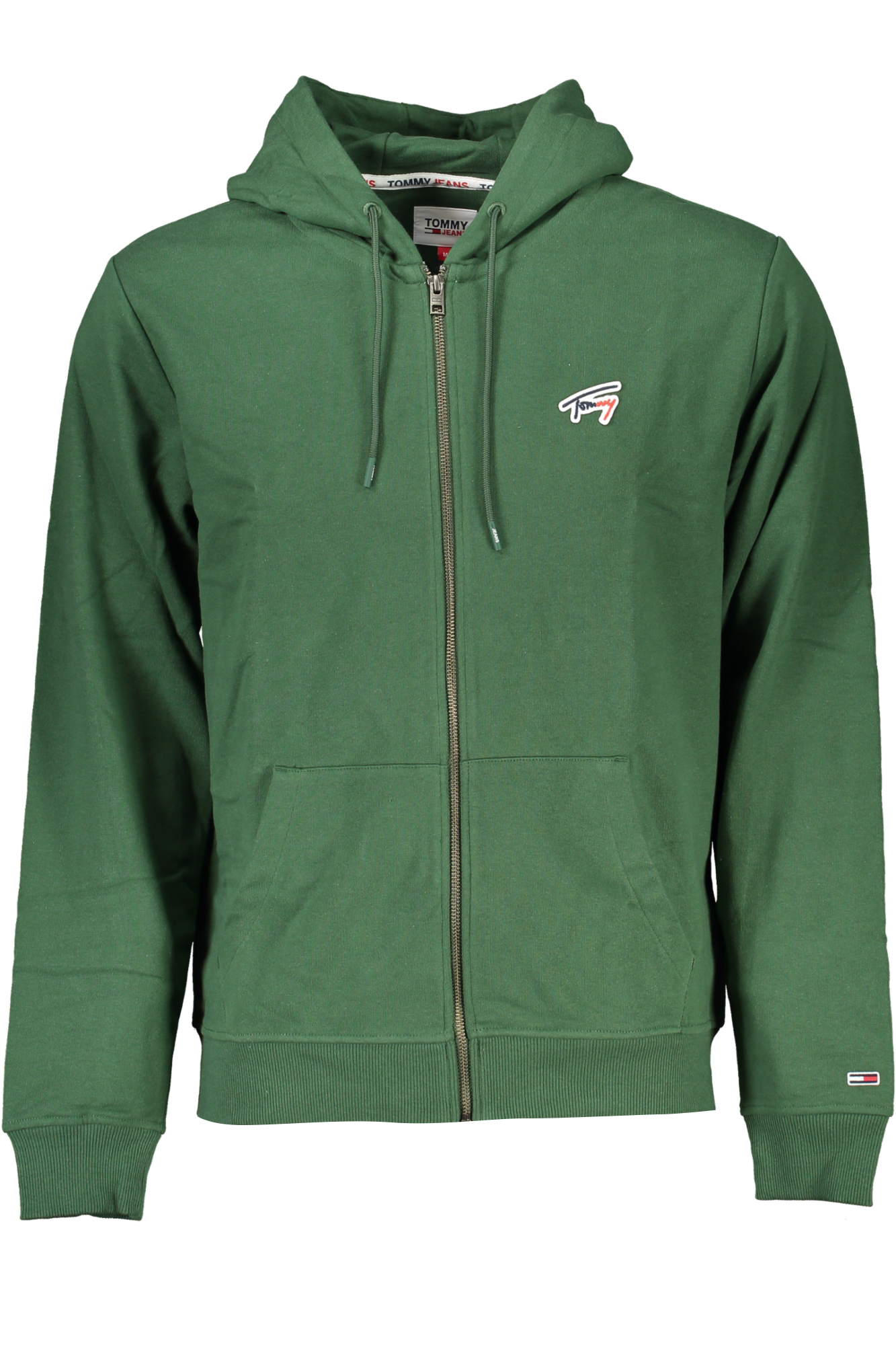 TOMMY HILFIGER MENS GREEN ZIP SWEATSHIRT