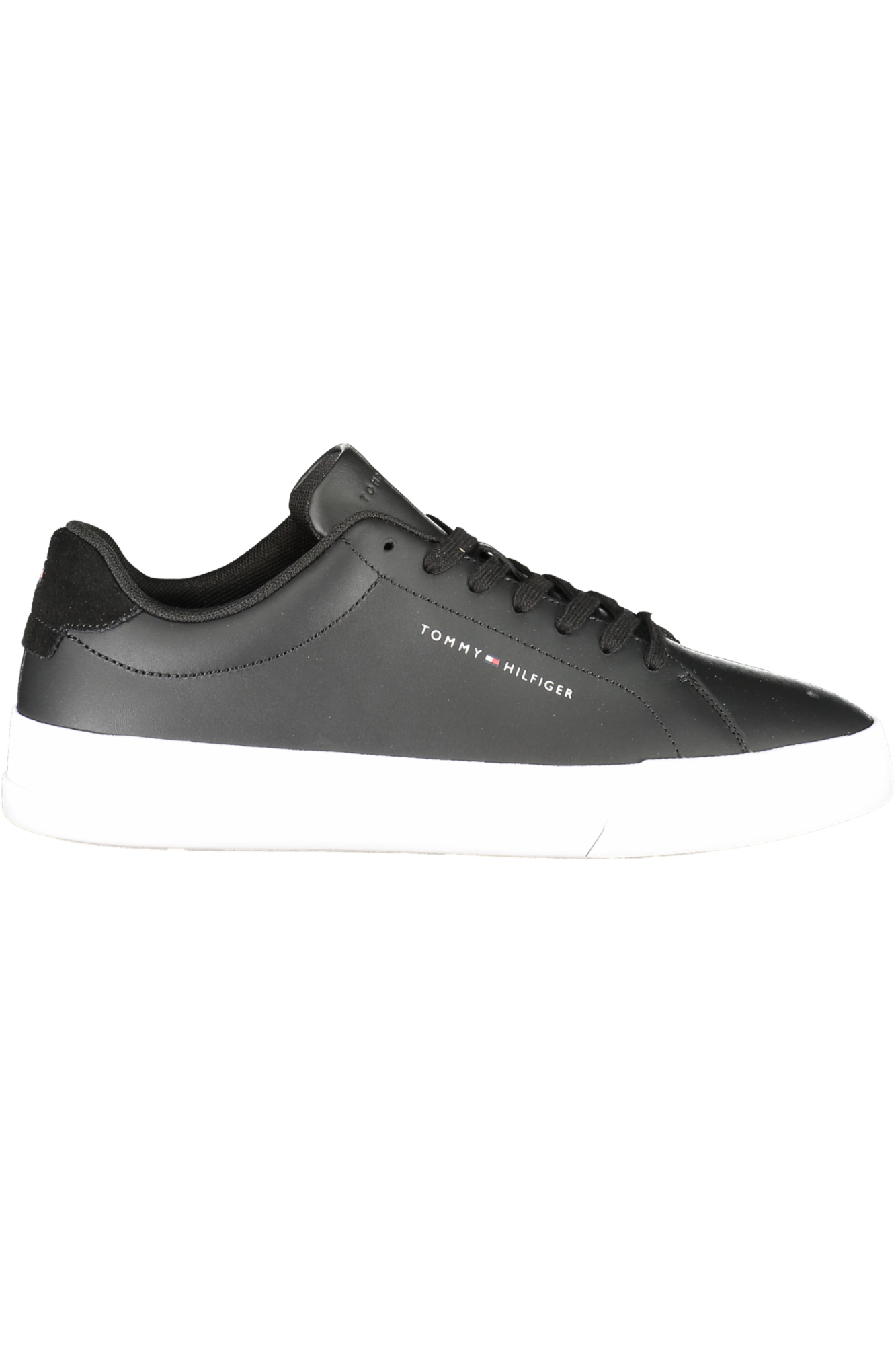Black men's leather sneakers Tommy Hilfiger