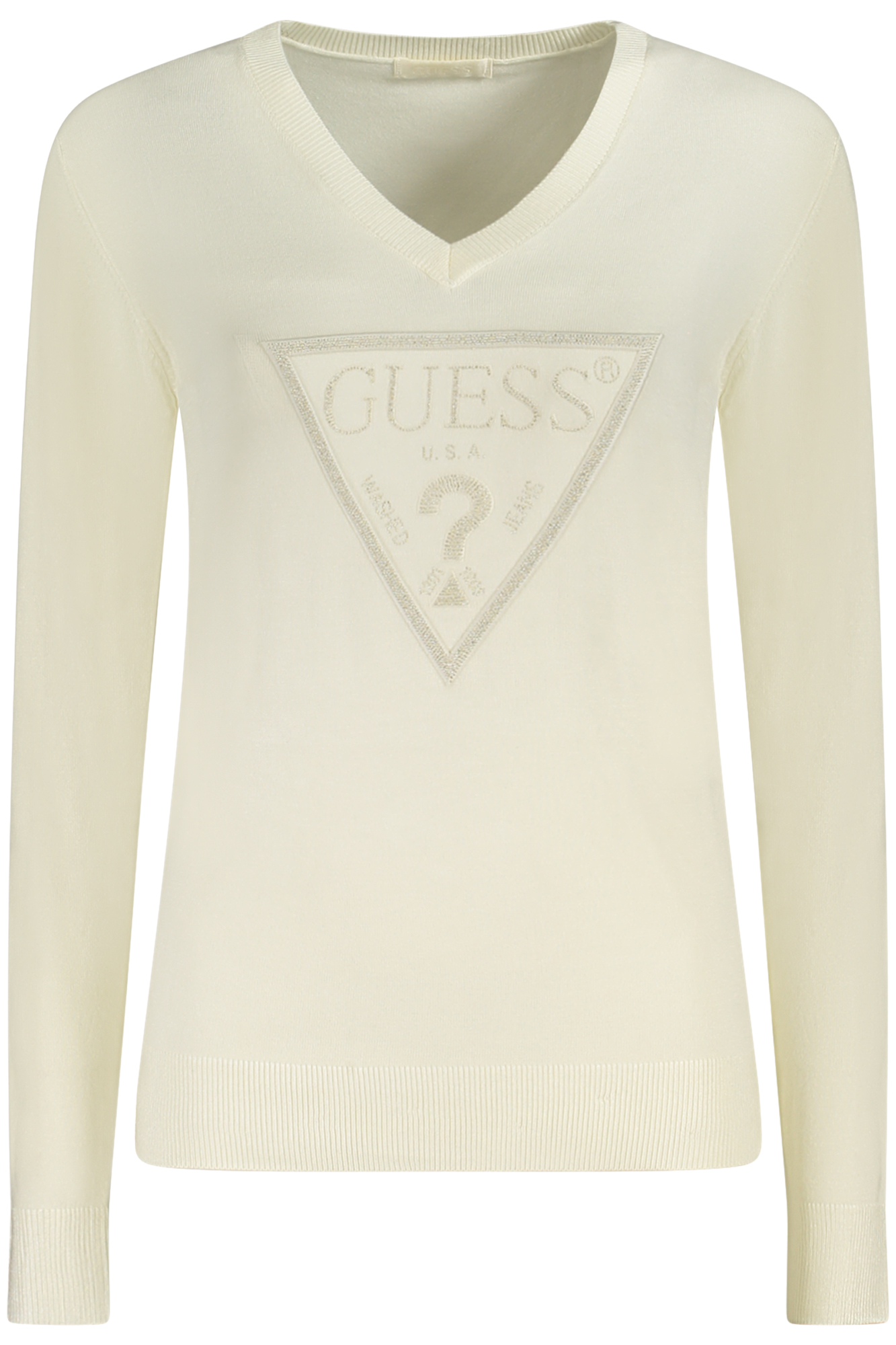 GUESS JEANS WOMEN'S WHITE SWEATER