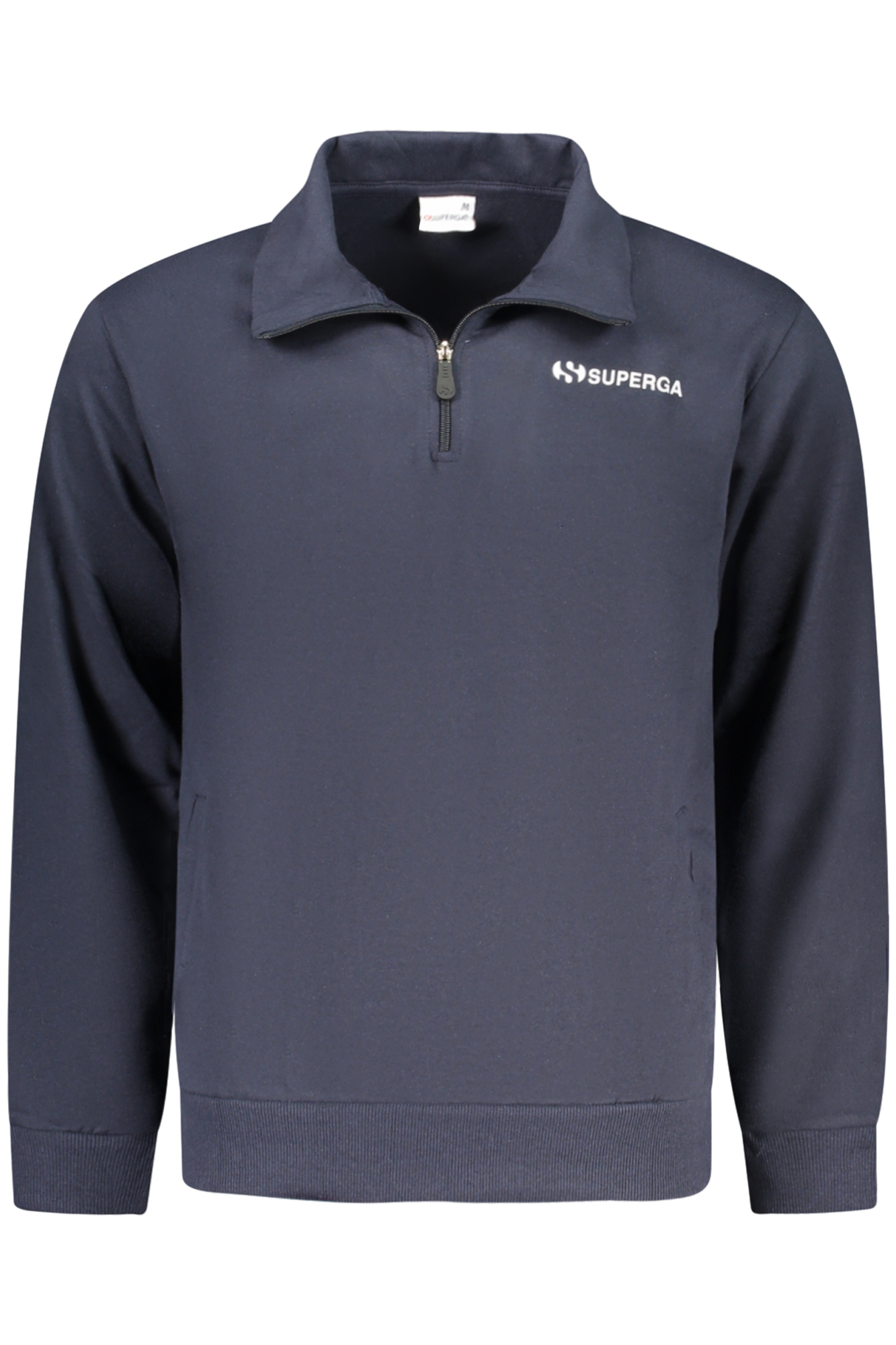 Мъжки син суитшърт с цип SUPERGA