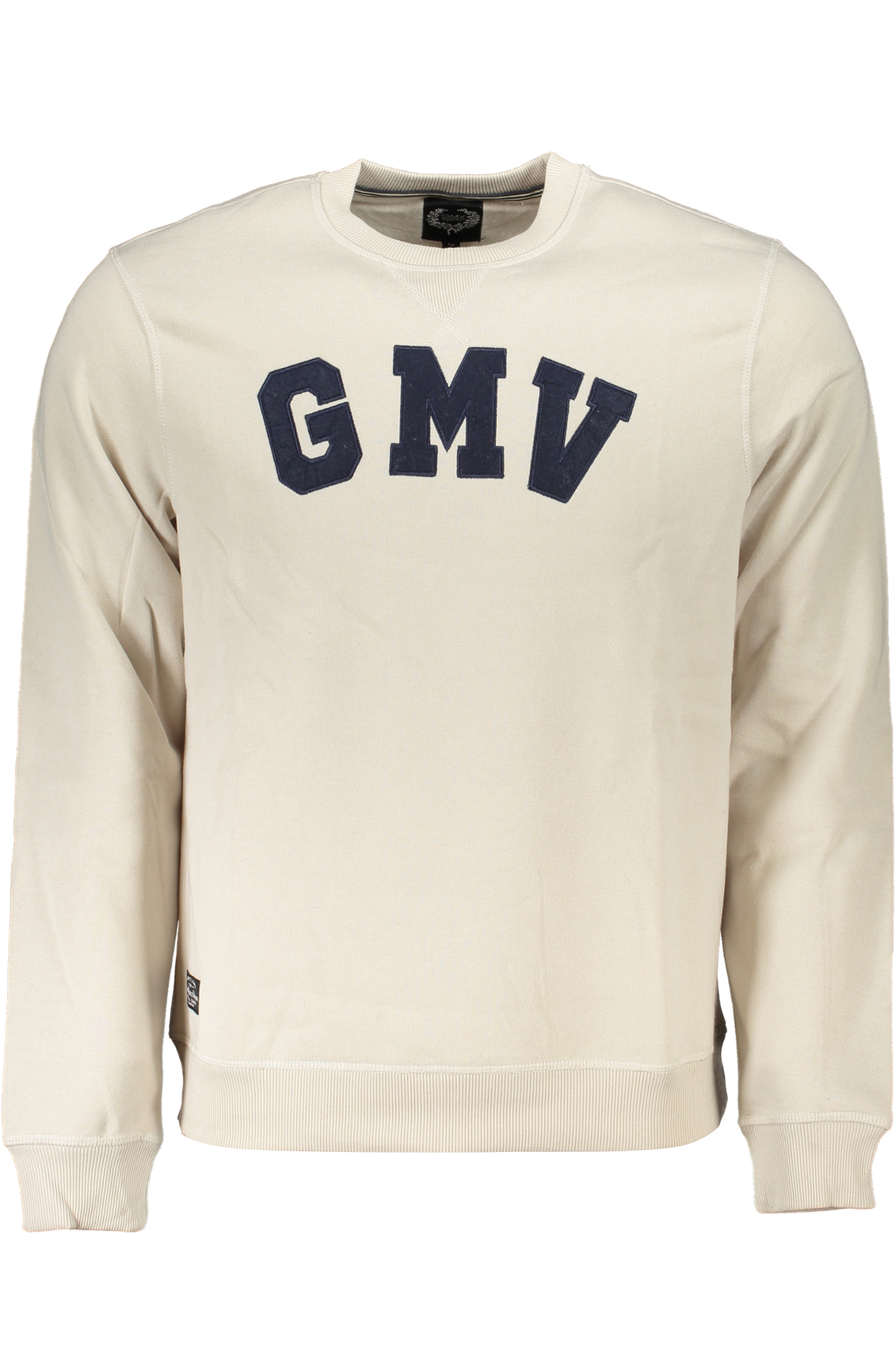 GIAN MARCO VENTURI MEN&#039;S WHITE ZIPLESS SWEATSHIRT