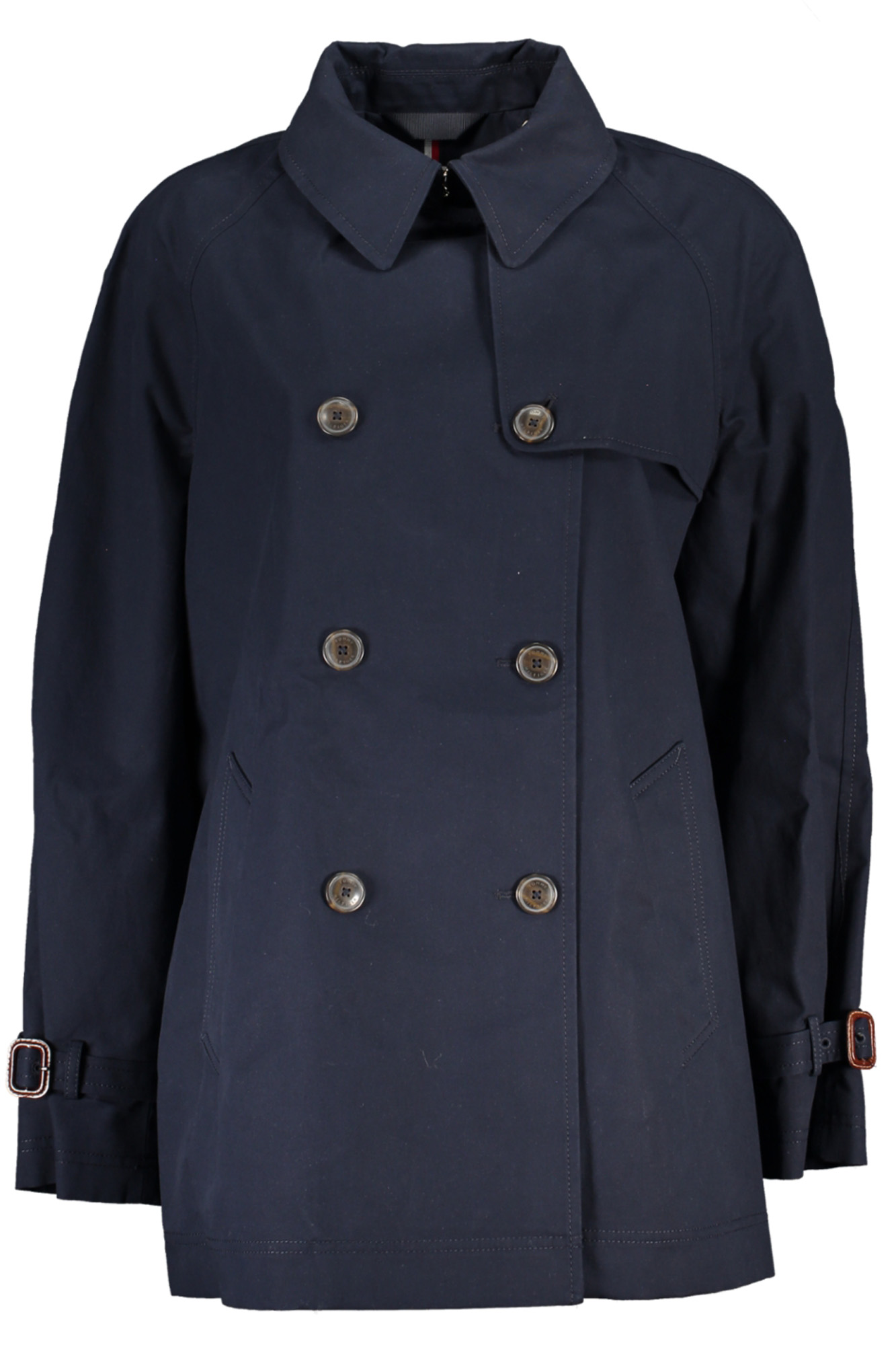 TOMMY HILFIGER WOMENS BLUE TRENCH COAT