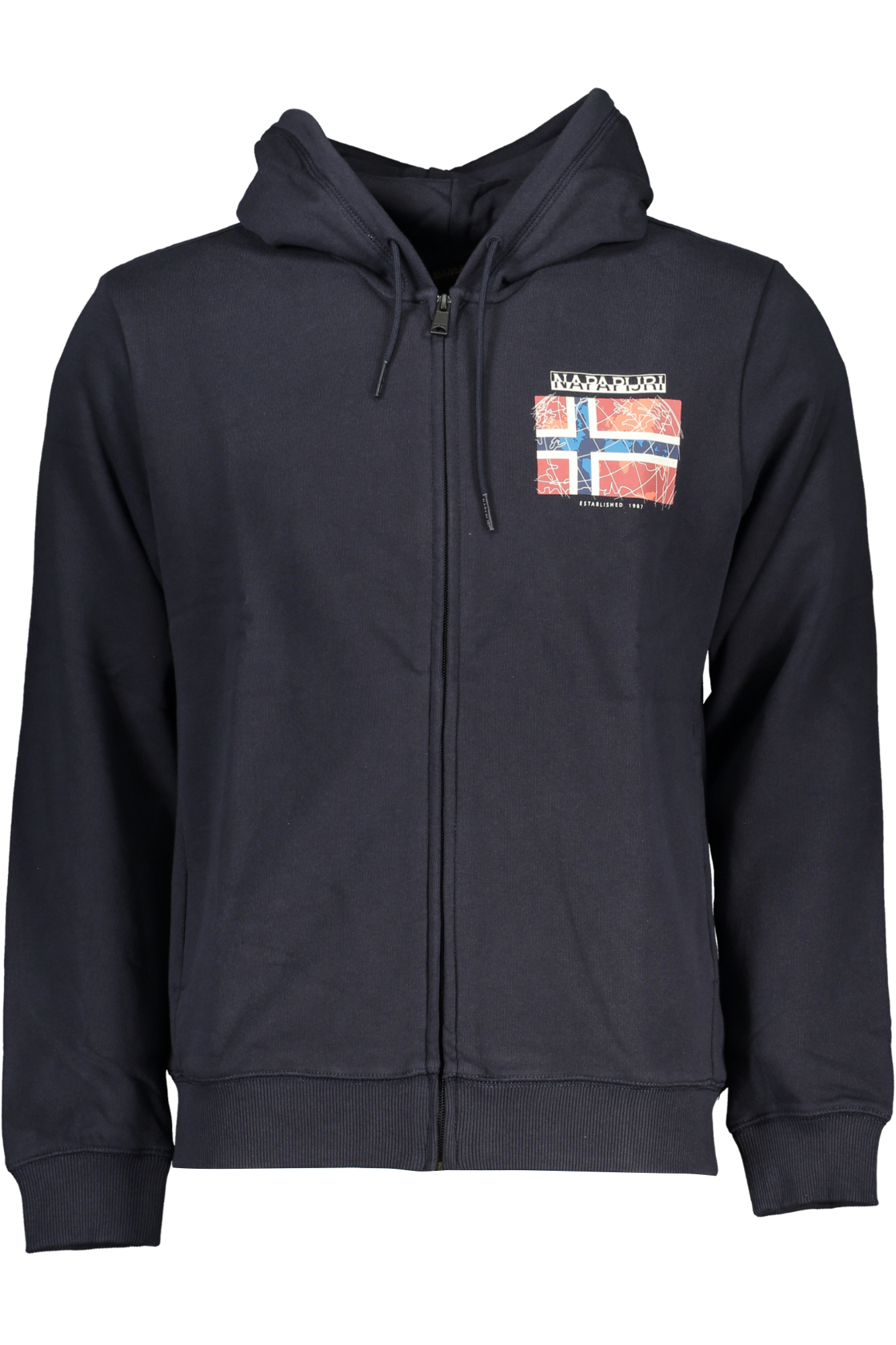 NAPAPIJRI MEN&#039;S BLUE ZIP SWEATSHIRT