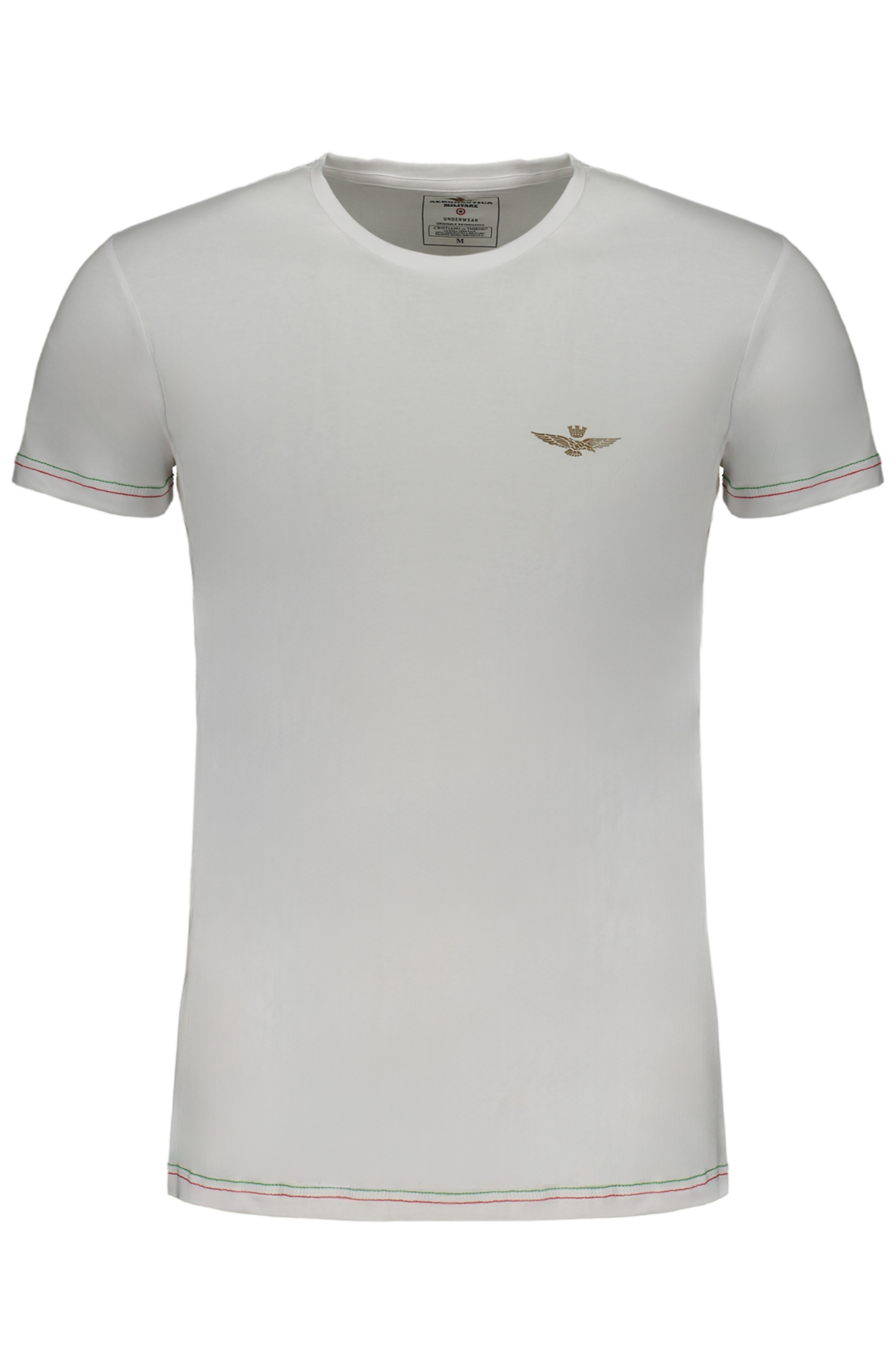 AERONAUTICA MILITARE MEN'S WHITE SHORT SLEEVE T-SHIRT