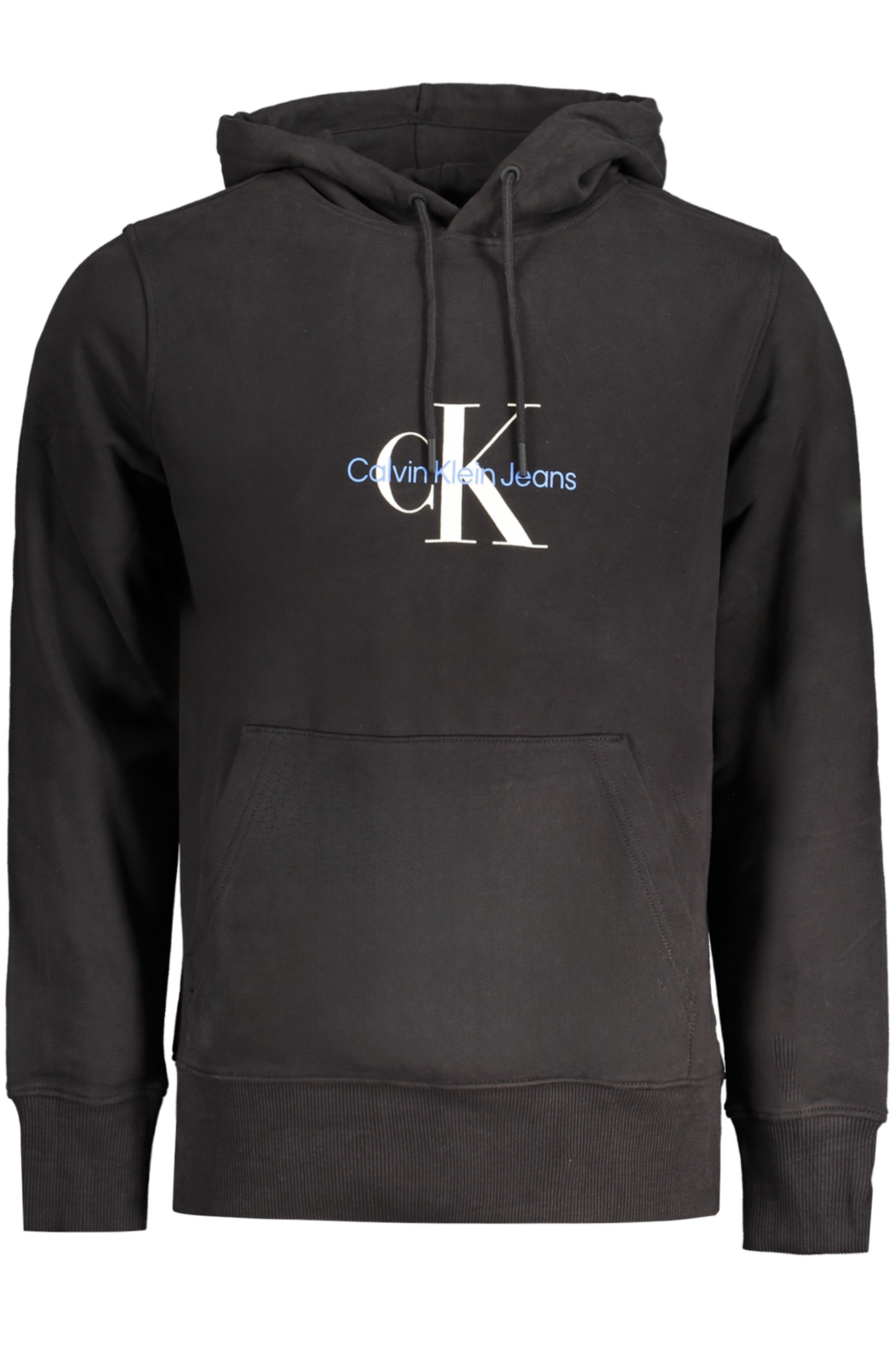 CALVIN KLEIN MEN&#039;S BLACK ZIP-UP SWEATSHIRT