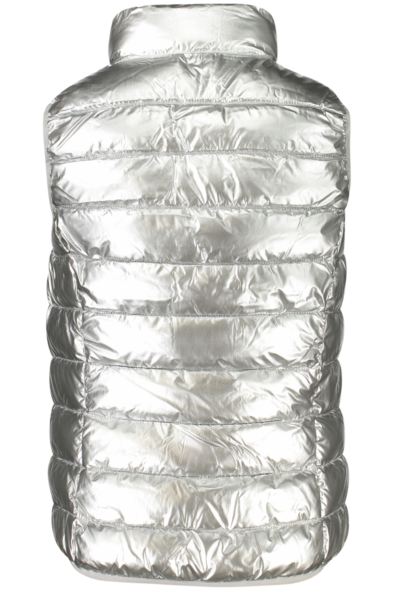 Vestă matlasată argintie