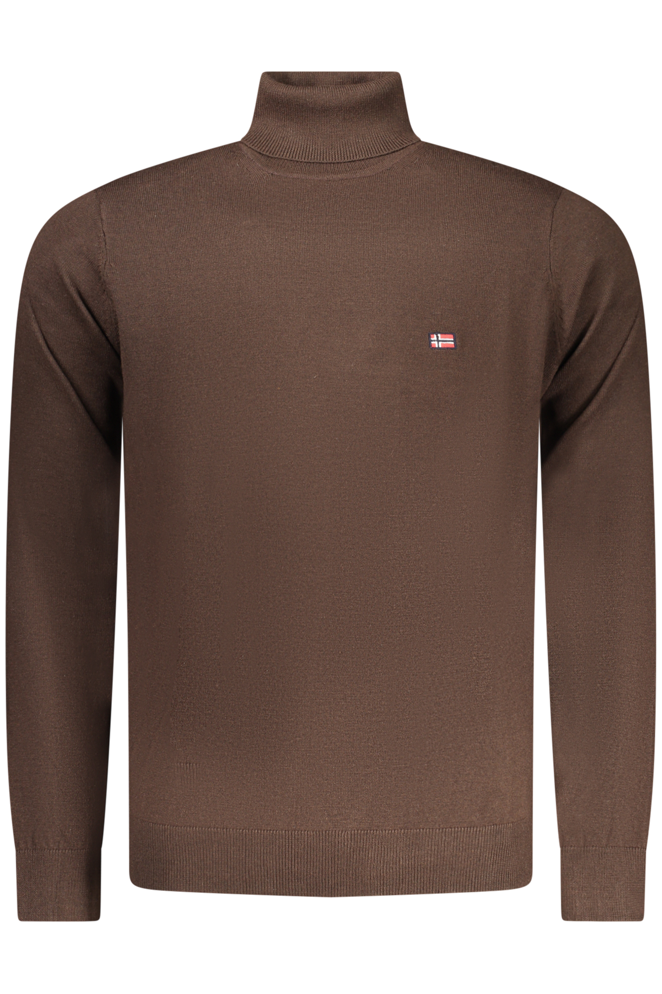 Hnědý rolákový svetr