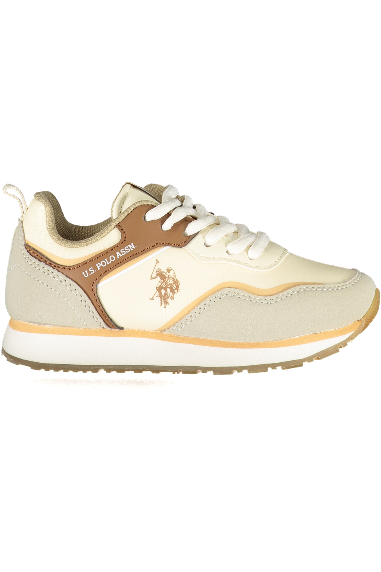 US POLO ASSN. BEIGE CHILDREN'S SPORTS SHOES