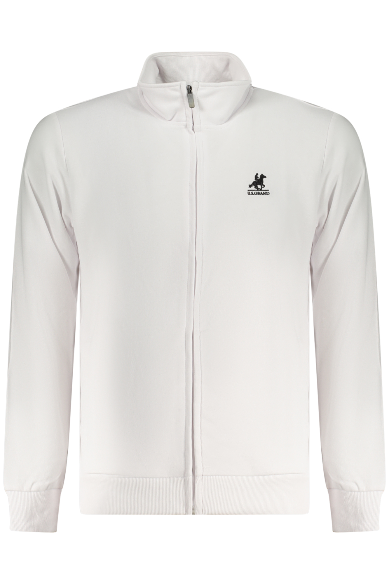 US GRAND POLO MENS ZIP-UP SWEATSHIRT WHITE