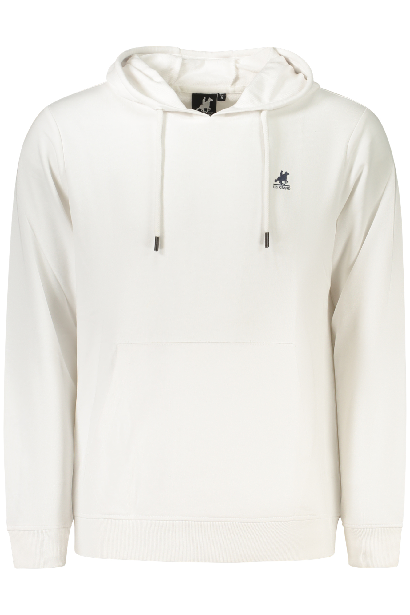 Мъжки бял суитшърт без качулка