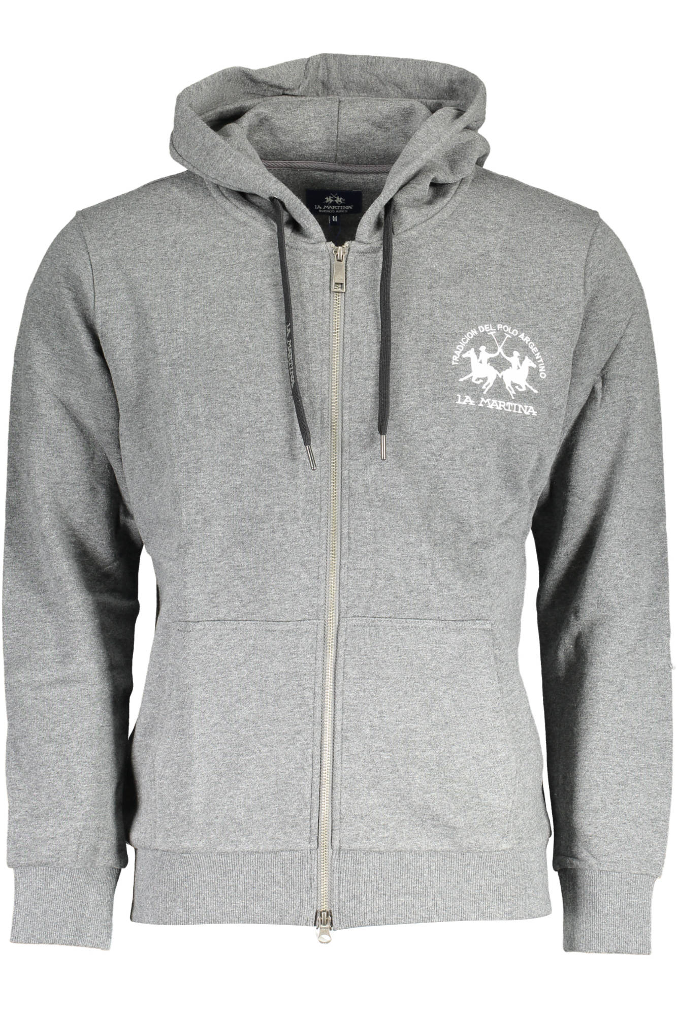 LA MARTINA MEN&#039;S GRAY ZIPPED SWEATSHIRT