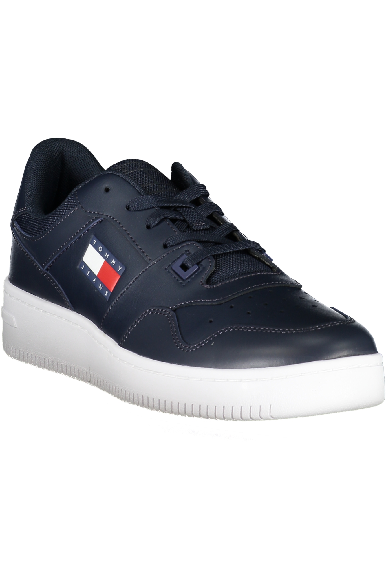 Tommy Hilfiger Men's Brand Logo Lace-up Non-Slip Sole Casual Navy Blue Sneaker