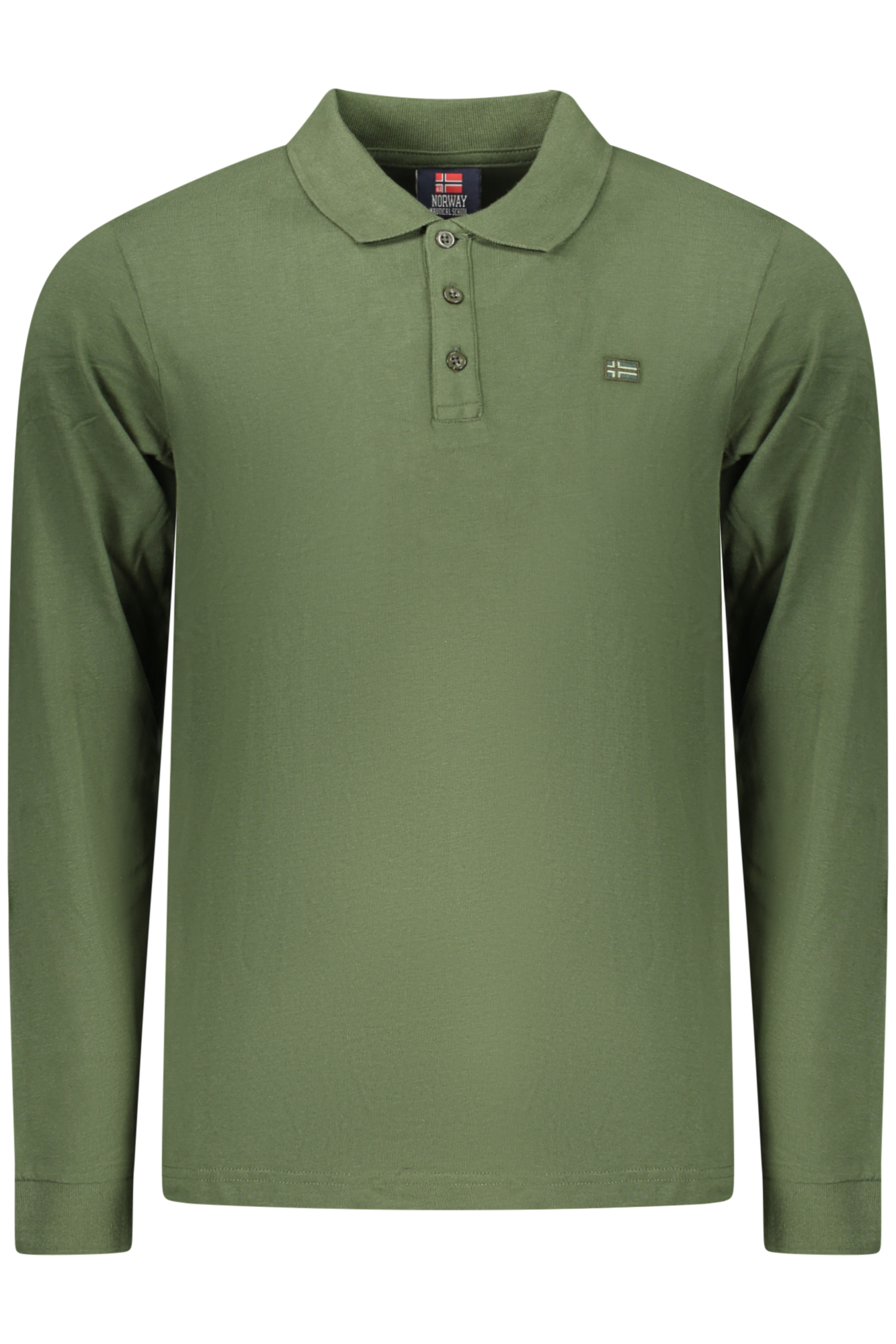 NORWAY 1963 MEN'S LONG-SLEEVED POLO SHIRT, GREEN