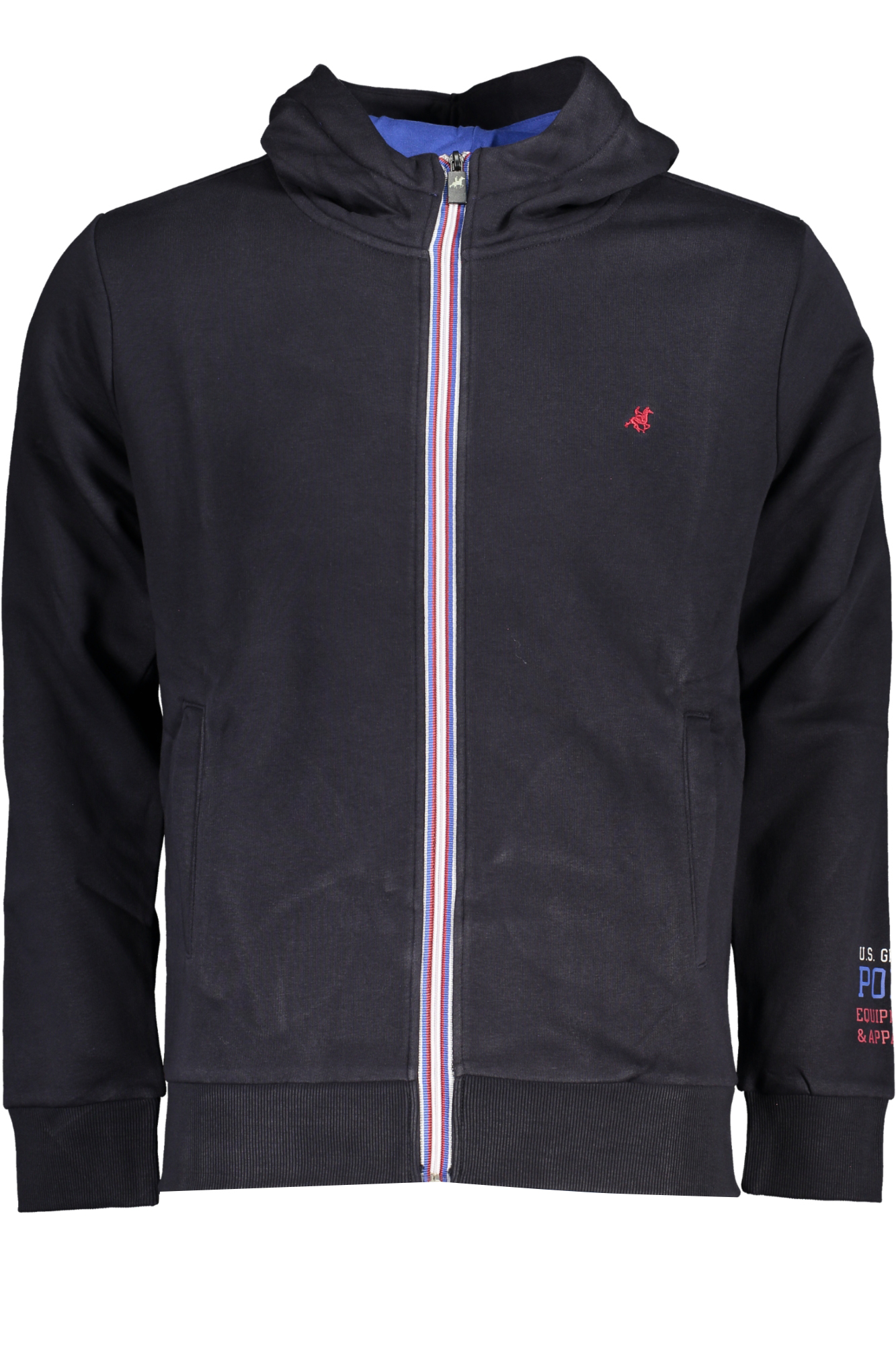 US GRAND POLO MEN'S BLUE ZIP SWEATSHIRT