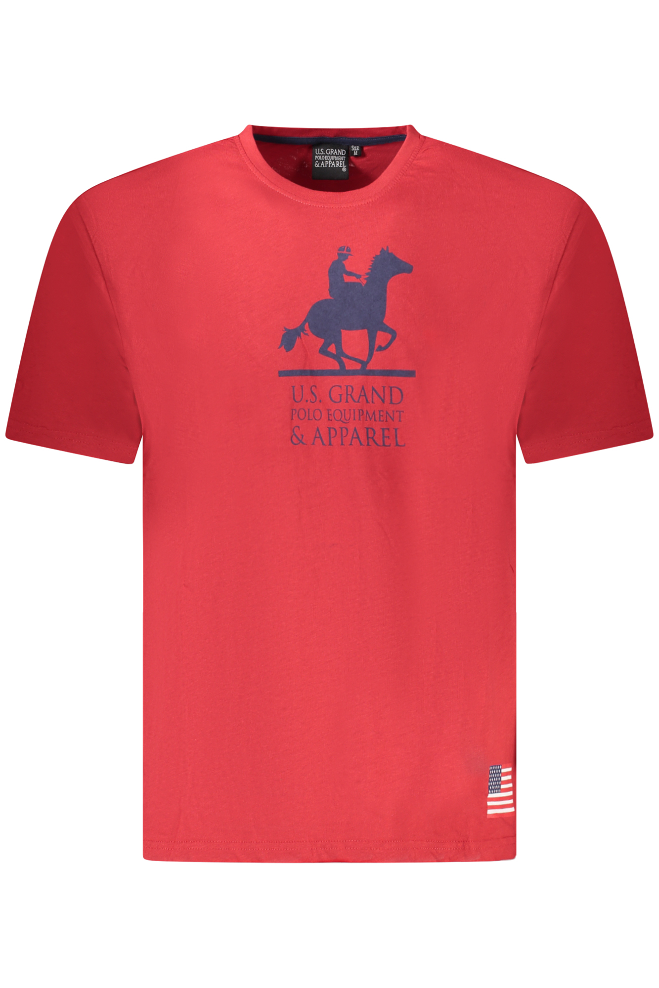 US GRAND POLO MENS SHORT SLEEVE T-SHIRT RED