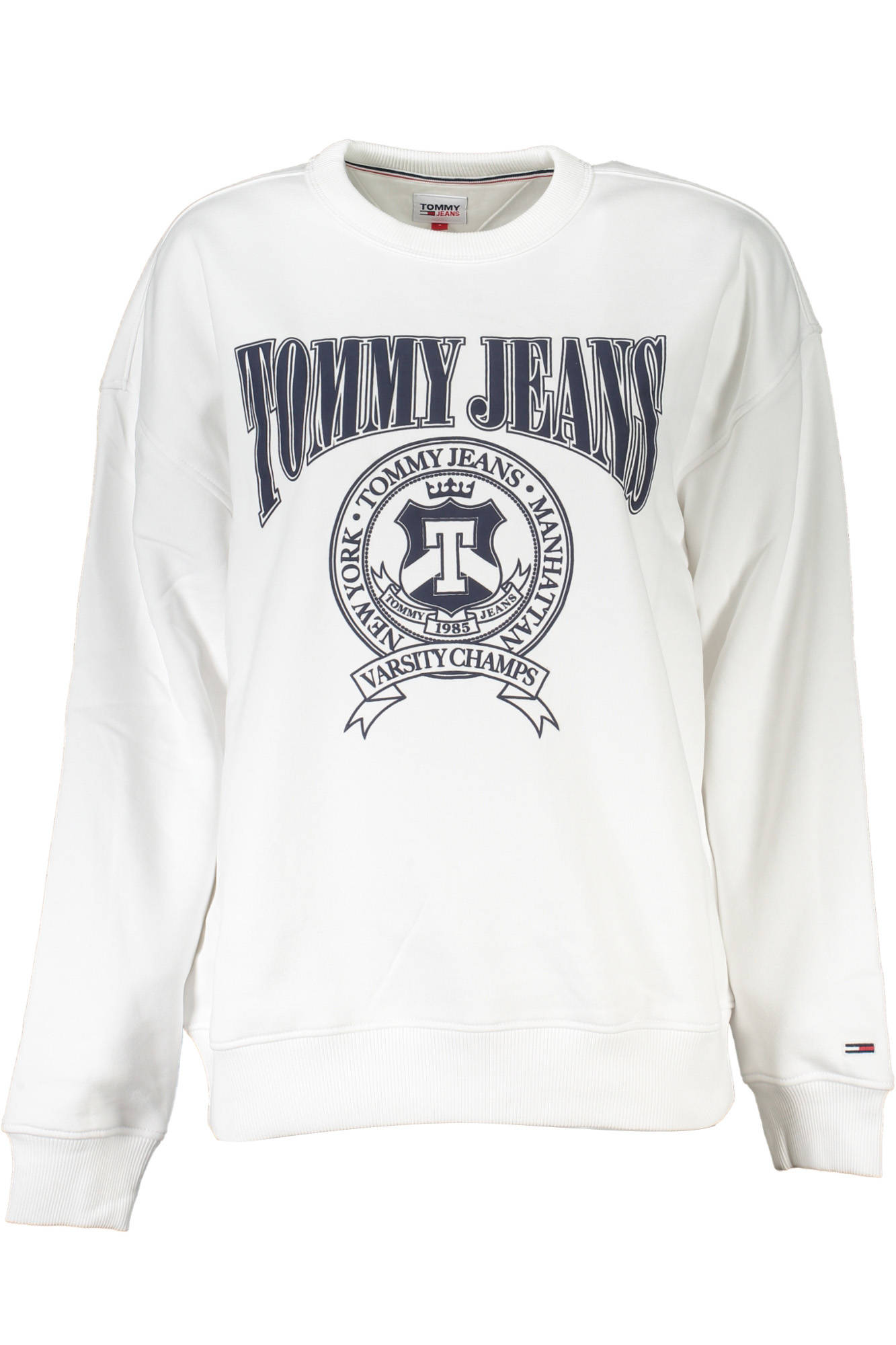 TOMMY HILFIGER WOMEN&#039;S WHITE SWEATSHIRT WITHOUT ZIP