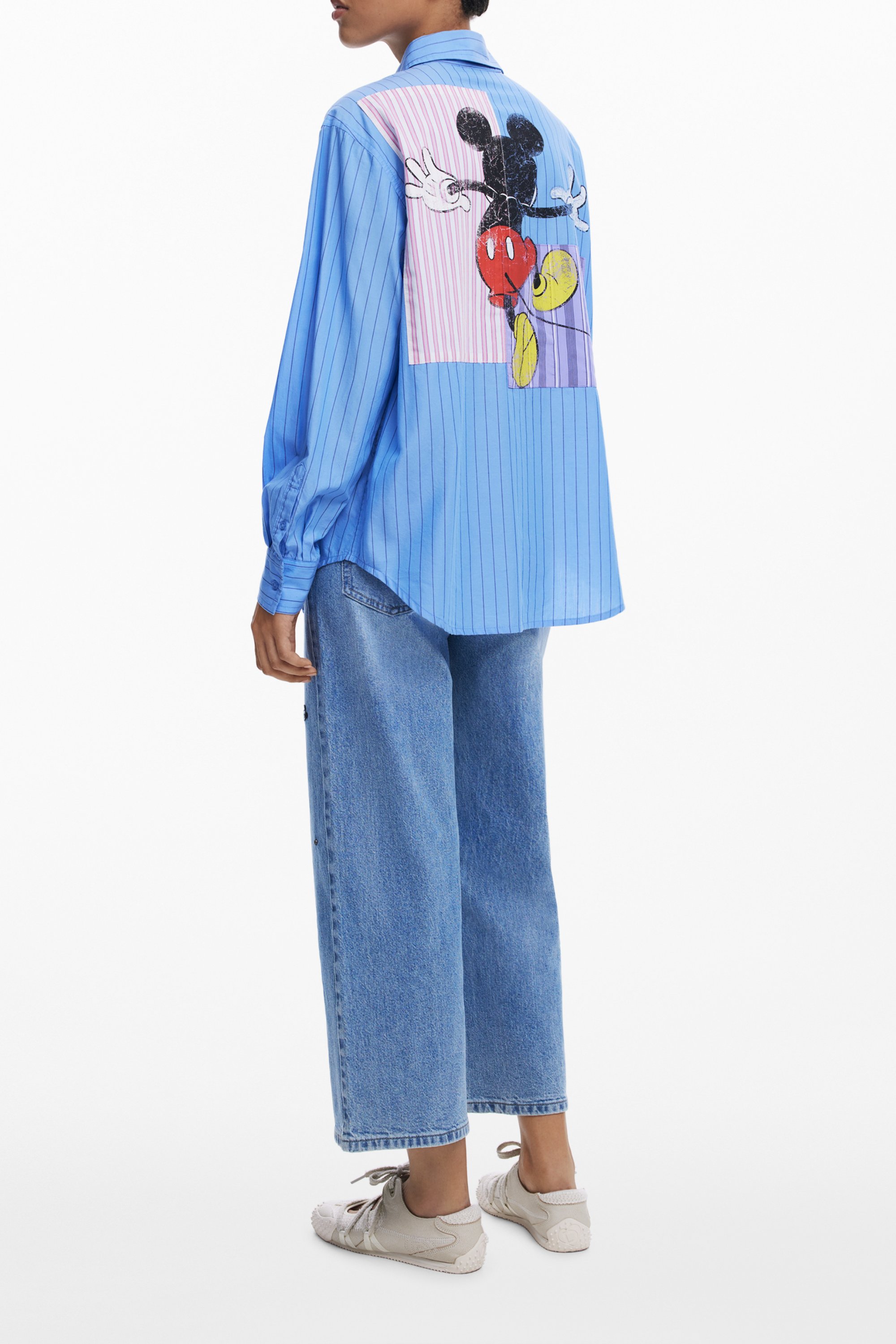 Cămașă cu mânecă lungă Desigual pentru femei, albastră