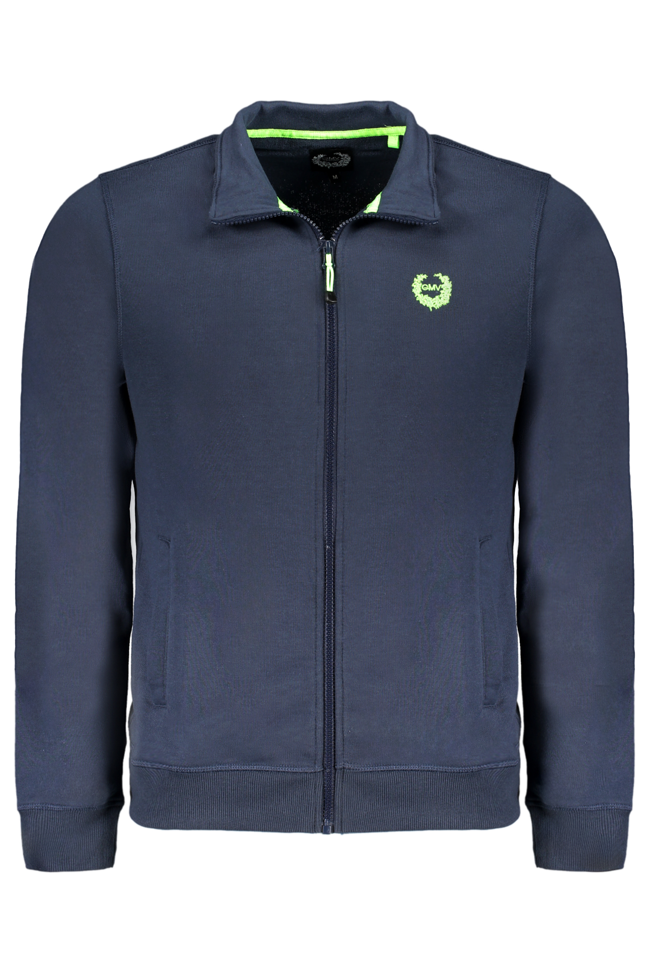 GIAN MARCO VENTURI MENS BLUE ZIP SWEATSHIRT