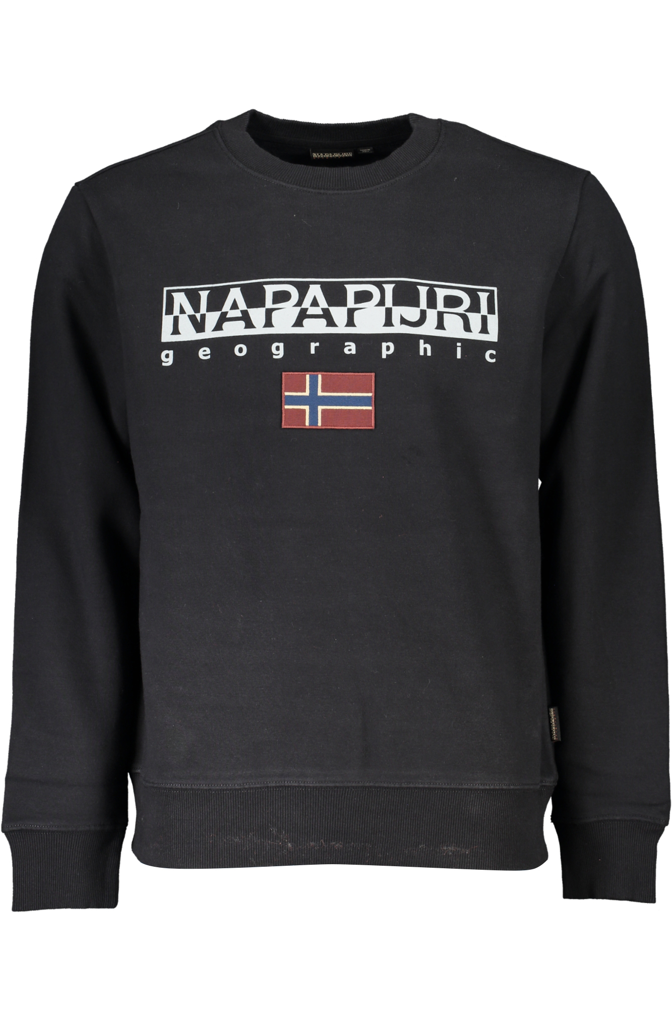 NAPAPIJRI MEN'S BLACK ZIPLESS SWEATSHIRT
