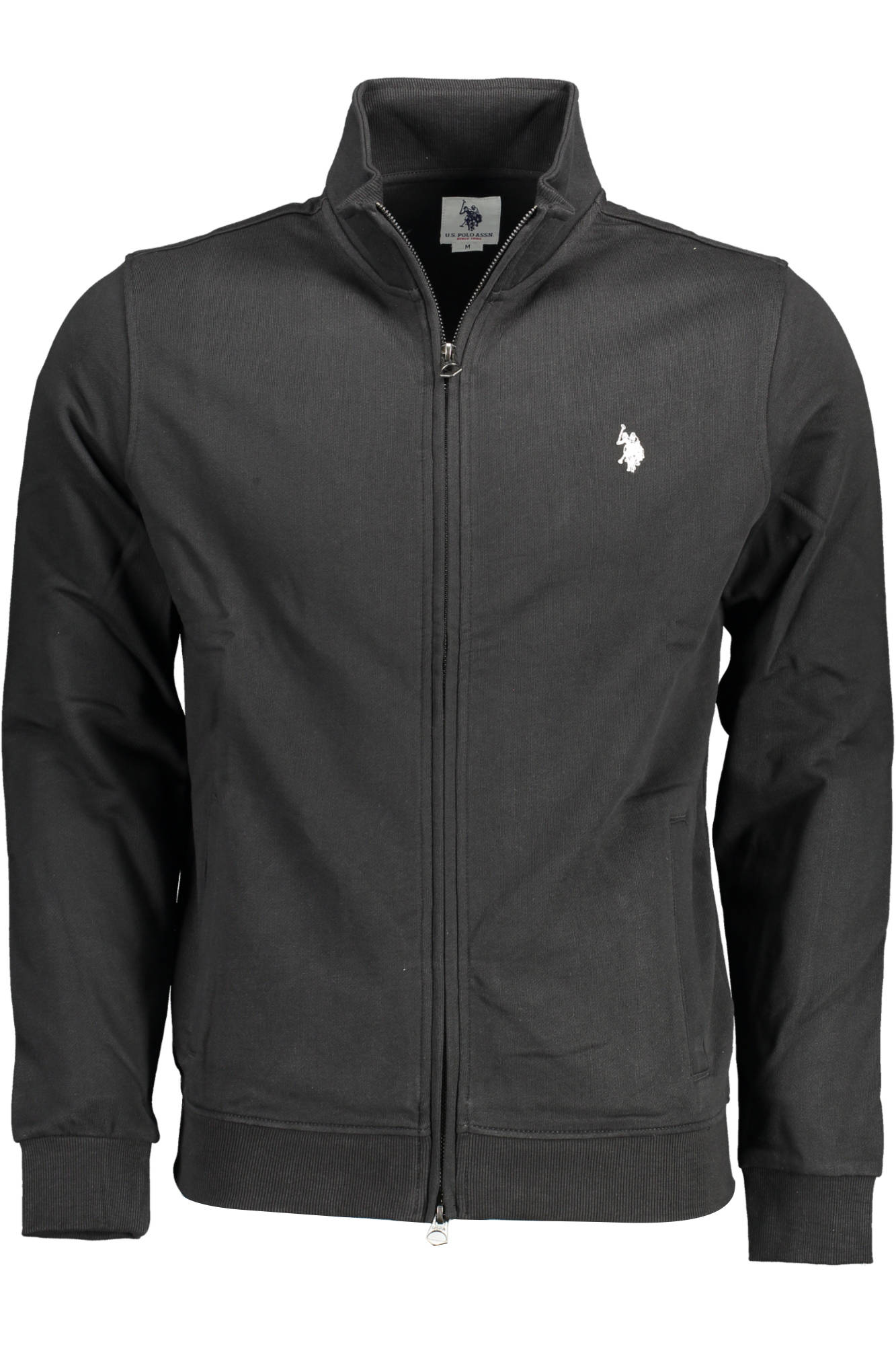 US POLO SWEATSHIRT WITH ZIP BLACK MAN