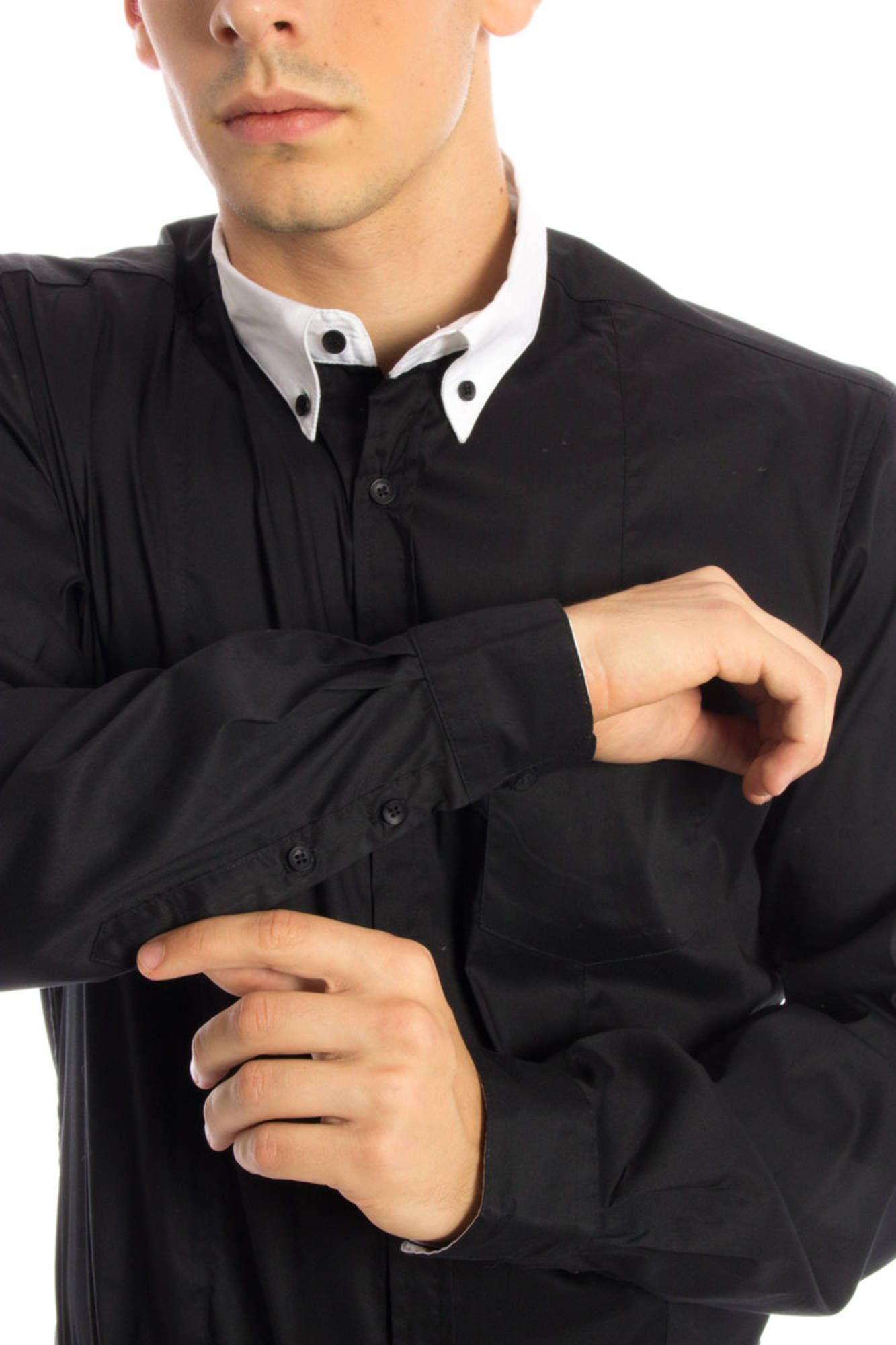PAPETE MEN'S BLACK LONG SLEEVE SHIRT