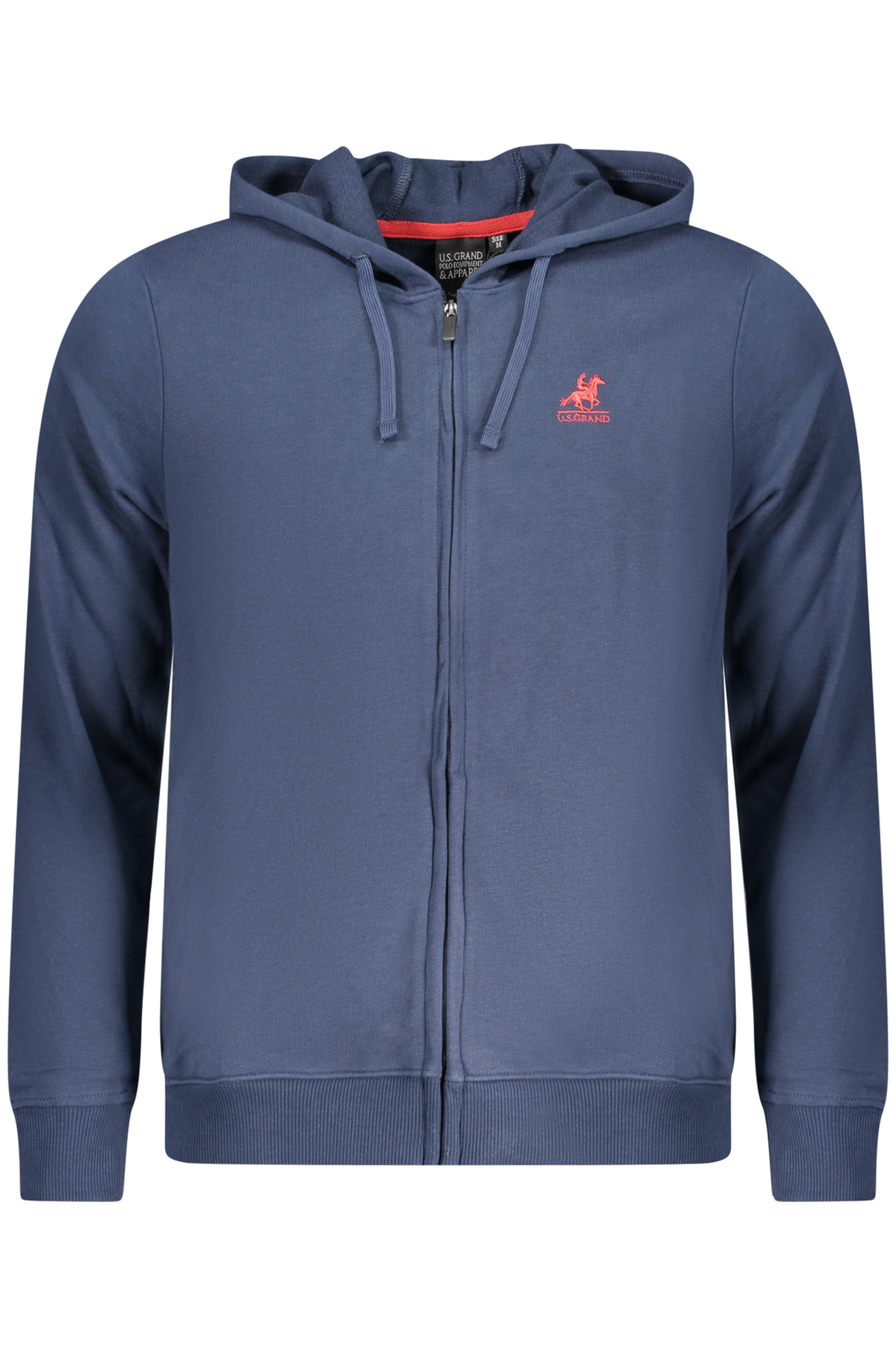 US GRAND POLO MEN'S BLUE ZIP-UP SWEATSHIRT