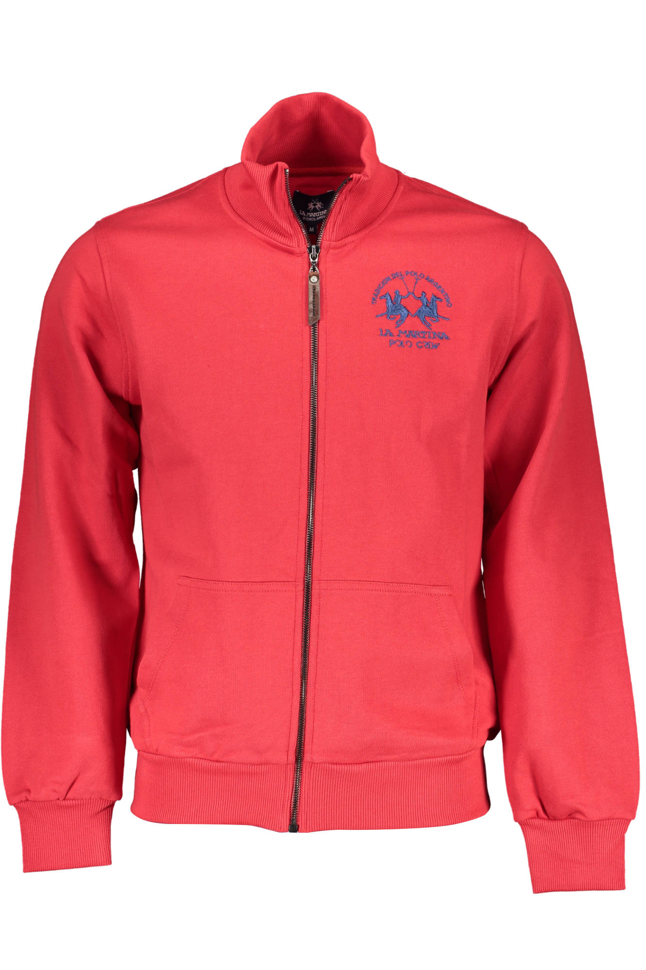LA MARTINA RED MEN&#039;S ZIP-UP SWEATSHIRT