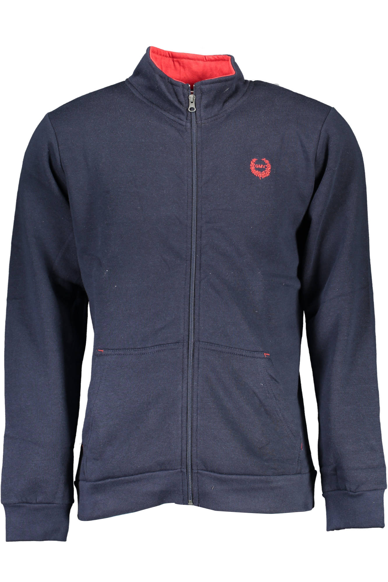 GIAN MARCO VENTURI MEN&#039;S BLUE SWEATSHIRT WITH ZIP