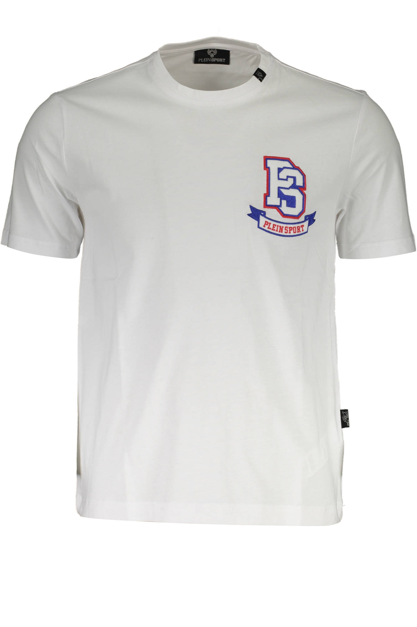PLEIN SPORT WHITE MEN'S SHORT SLEEVE T-SHIRT