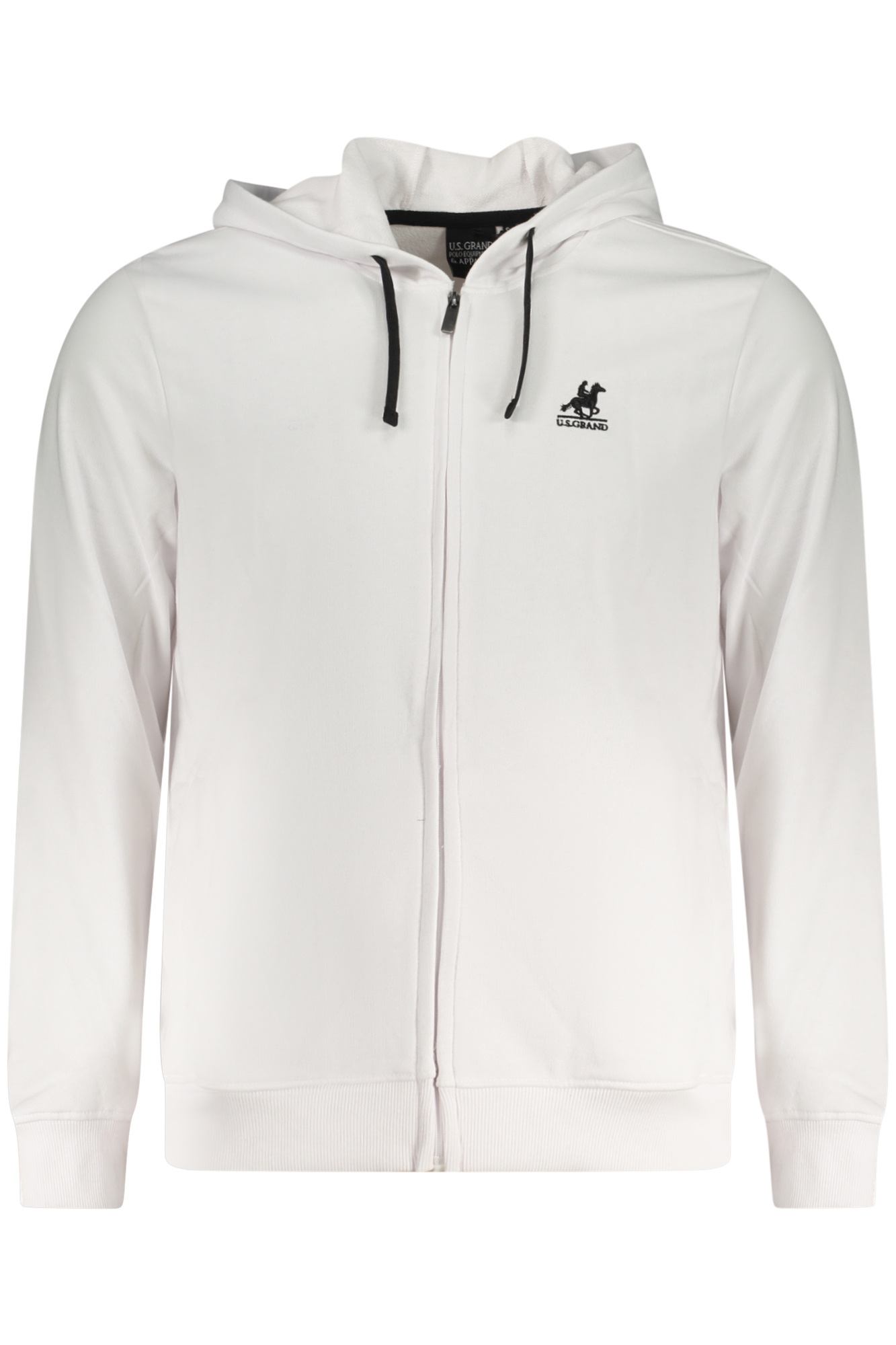 US GRAND POLO MENS ZIP-UP SWEATSHIRT WHITE