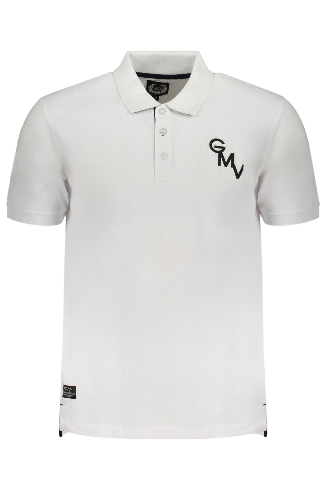 GIAN MARCO VENTURI MEN'S WHITE SHORT SLEEVED POLO SHIRT
