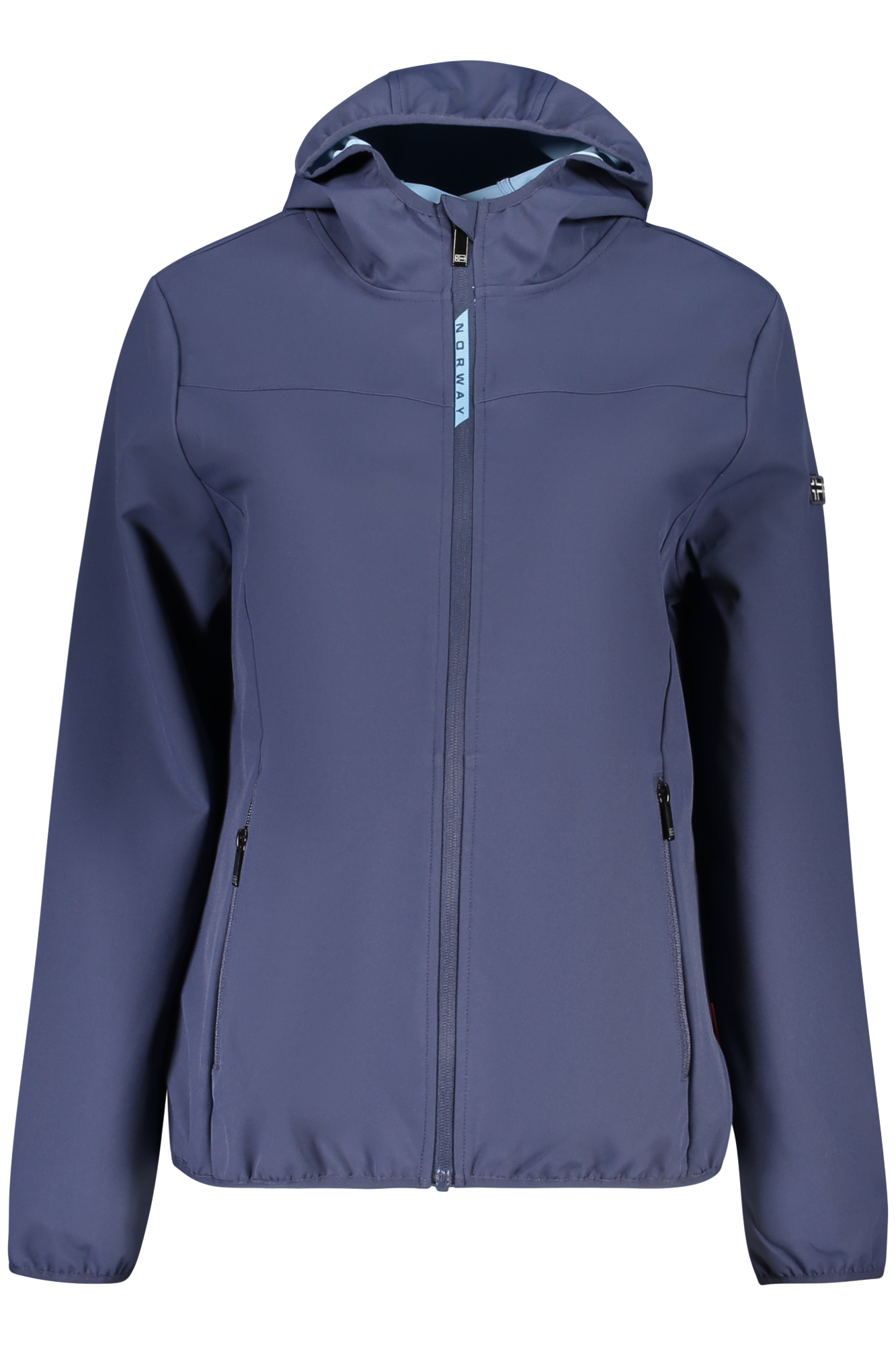 Синьо дамско софтшел яке