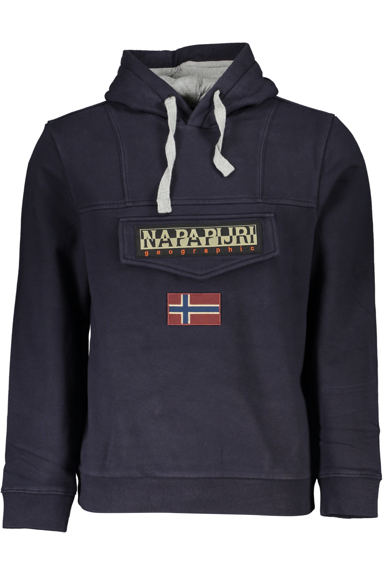 NAPAPIJRI MEN'S BLUE ZIPLESS SWEATSHIRT