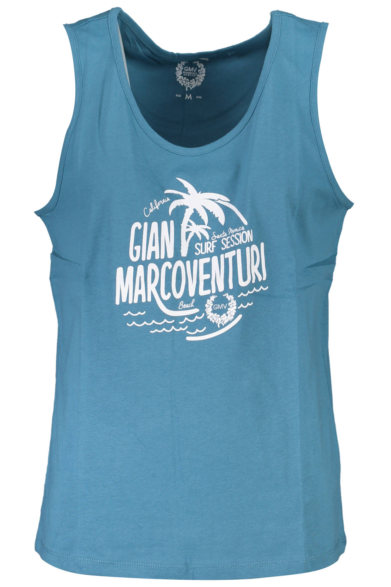 GIAN MARCO VENTURI MENS BLUE TANK TOP