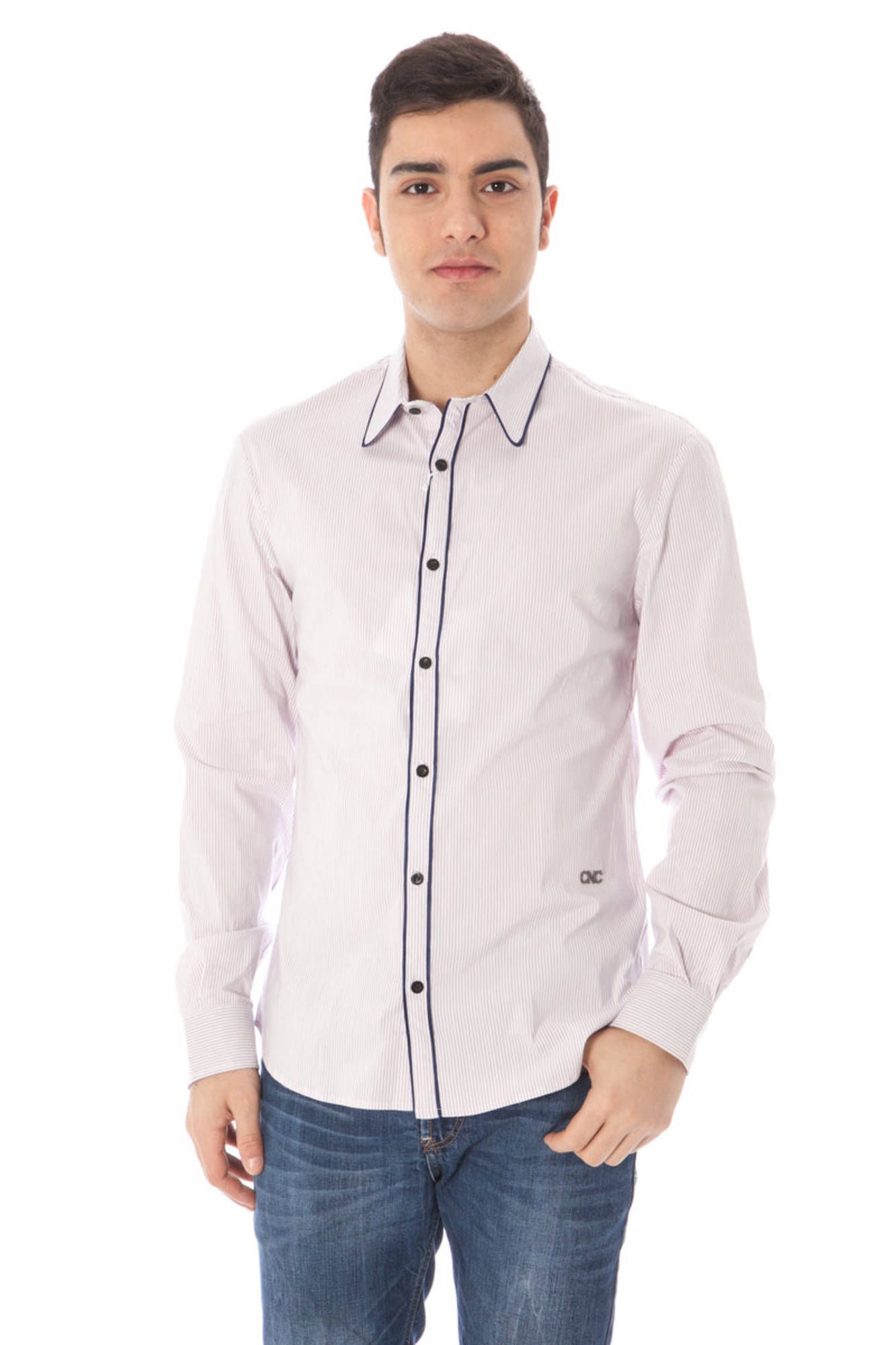 COSTUME NATIONAL MEN&#039;S LONG SLEEVE PINK SHIRT