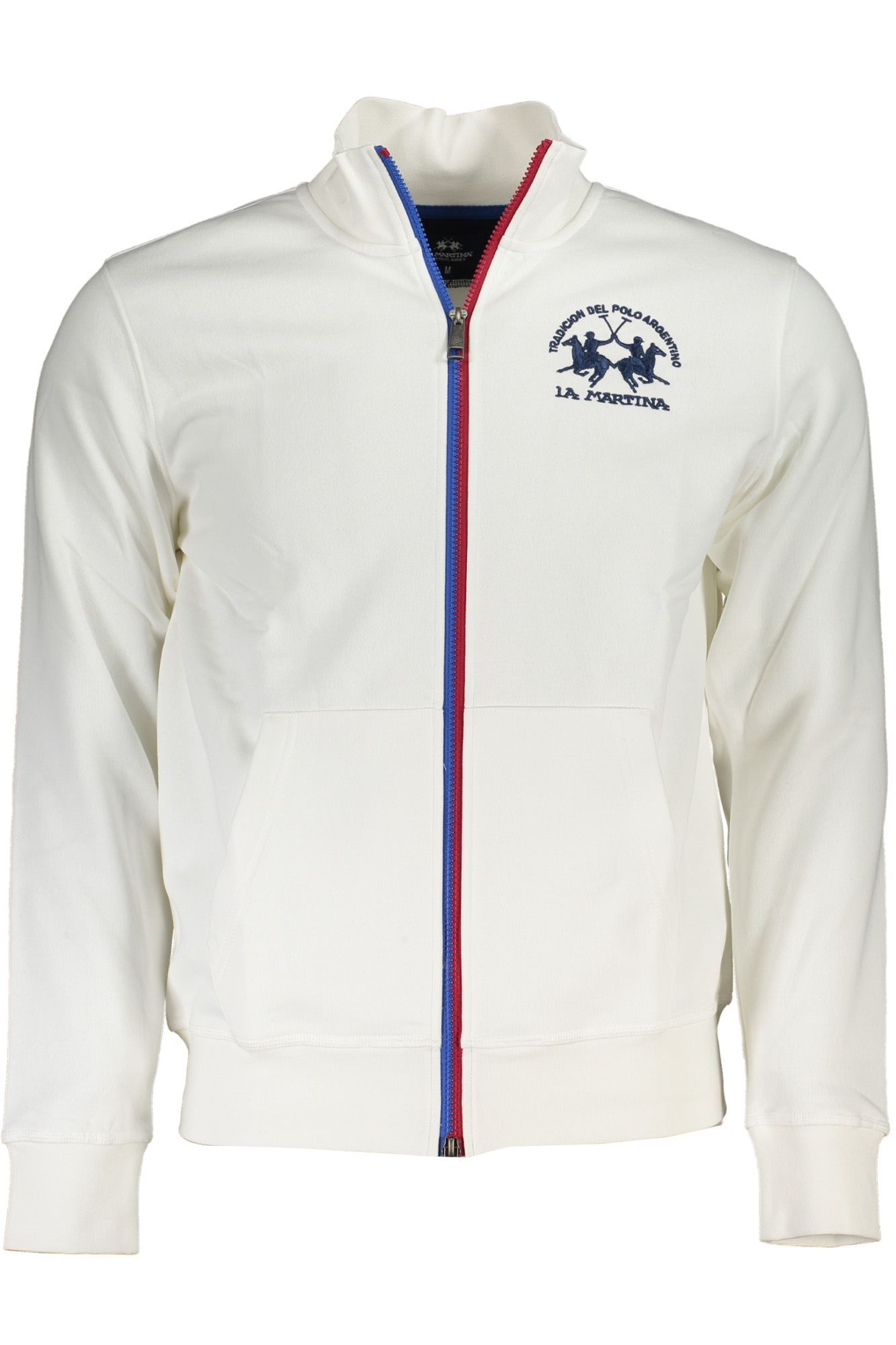 LA MARTINA MENS WHITE ZIP SWEATSHIRT