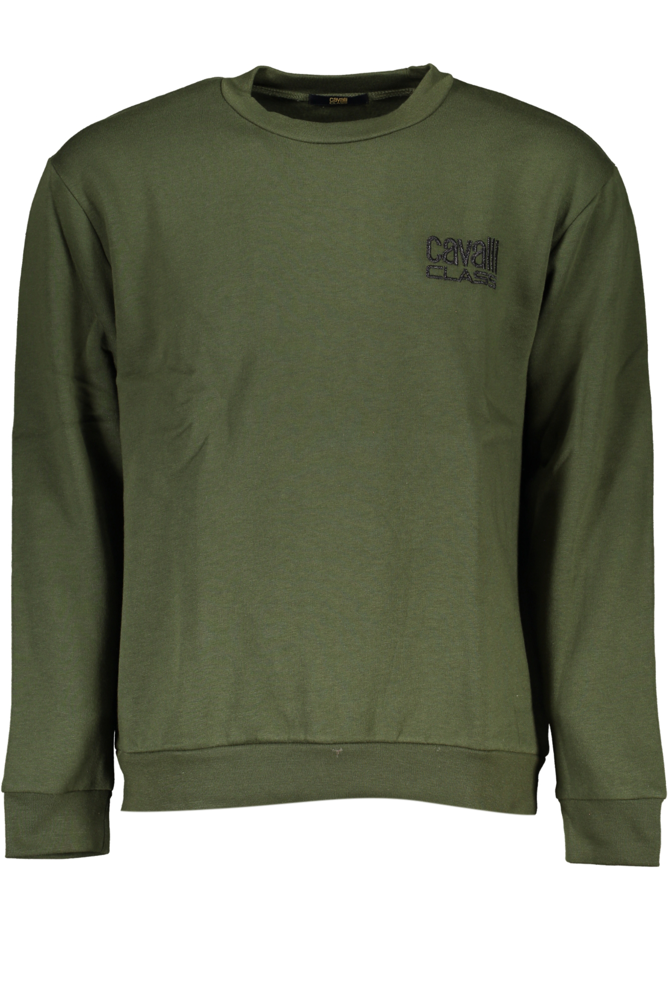 CAVALLI CLASS GREEN MEN'S ZIPLESS SWEATSHIRT