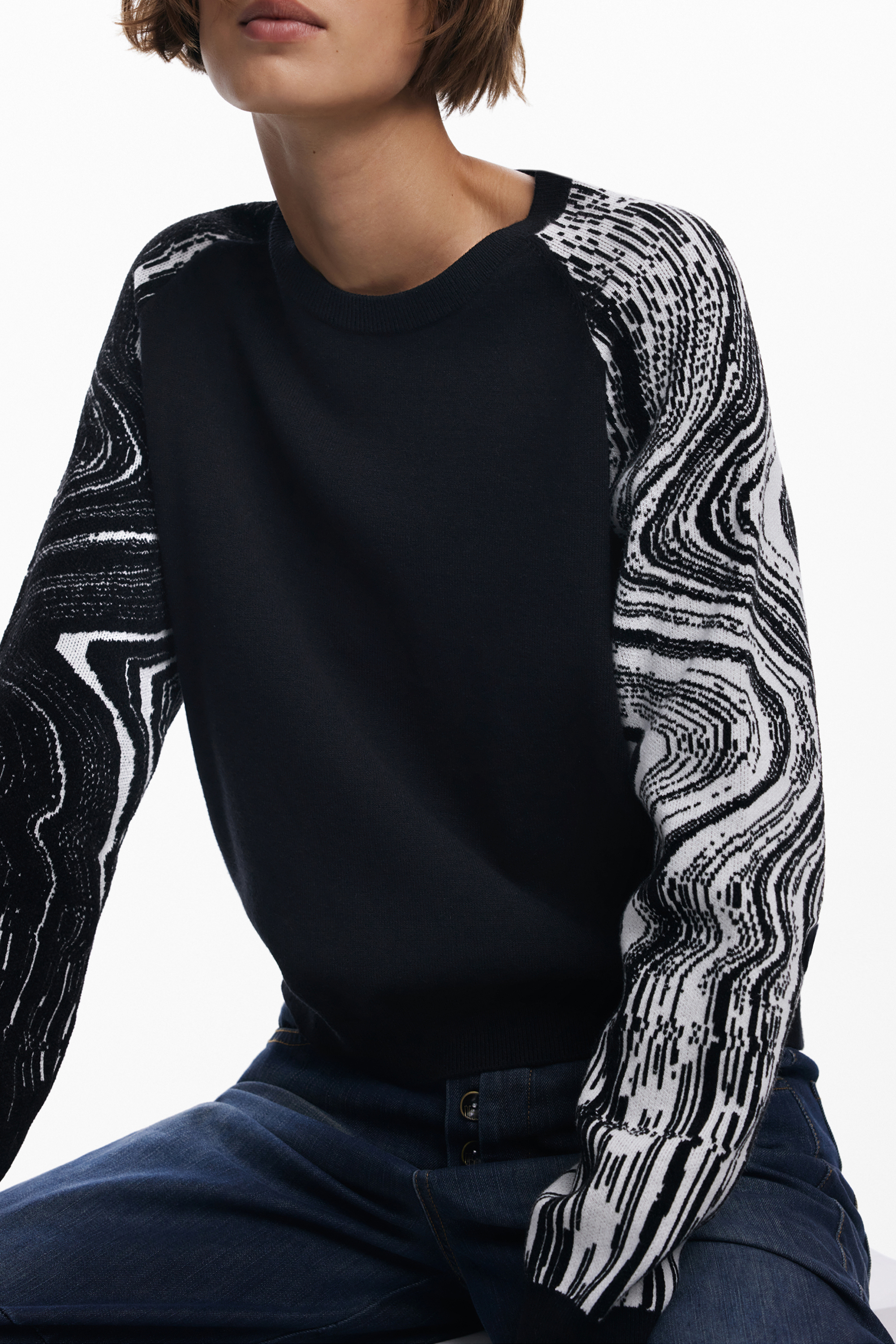 Pulover negru Desigual pentru femei