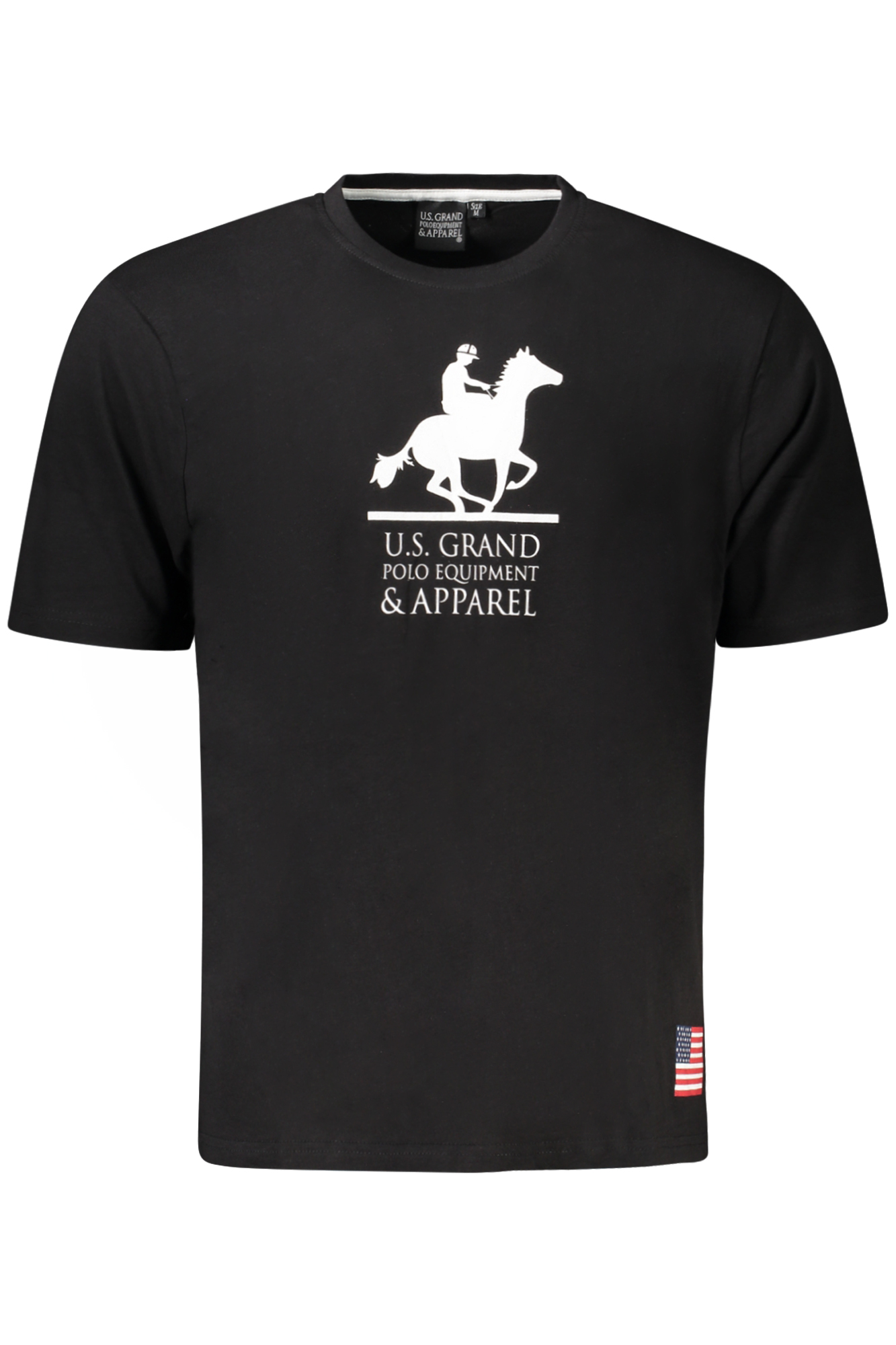 US GRAND POLO SHORT SLEEVE T-SHIRT MEN BLACK