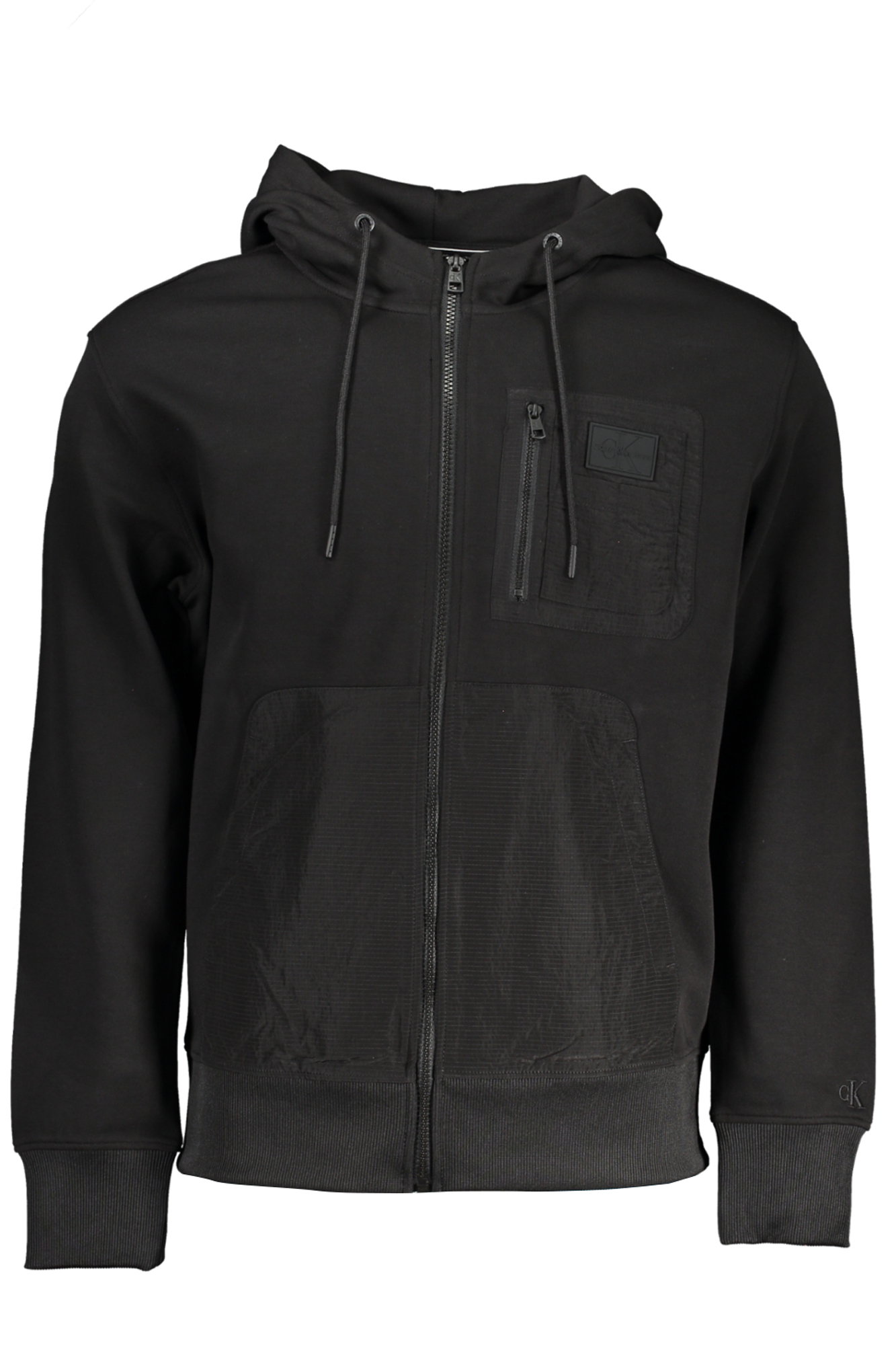 CALVIN KLEIN MEN&#039;S BLACK ZIP SWEATSHIRT