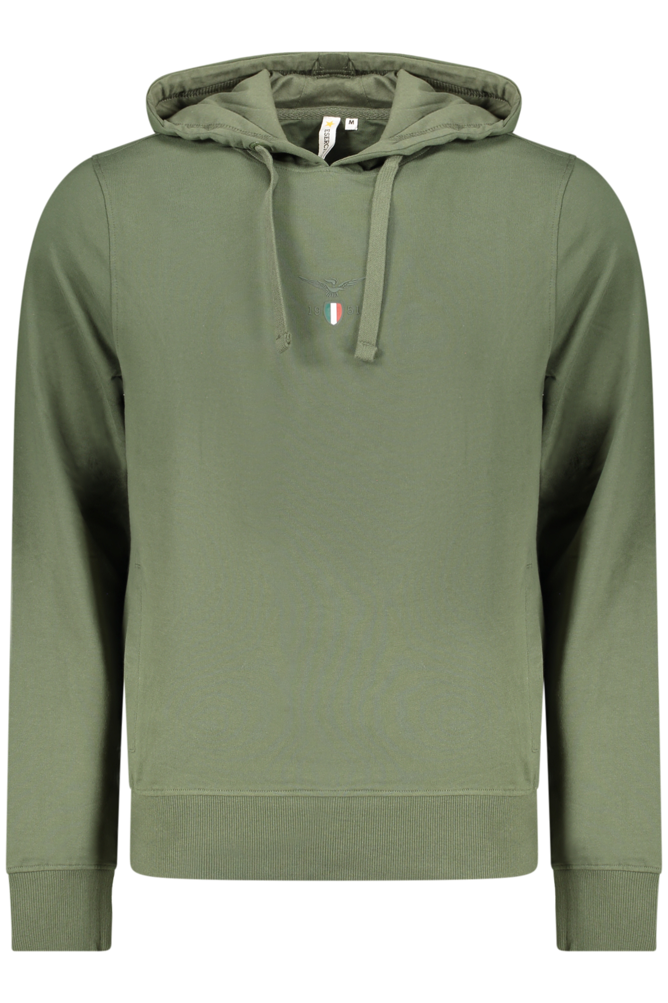 Зелен мъжки суитшърт без качулка