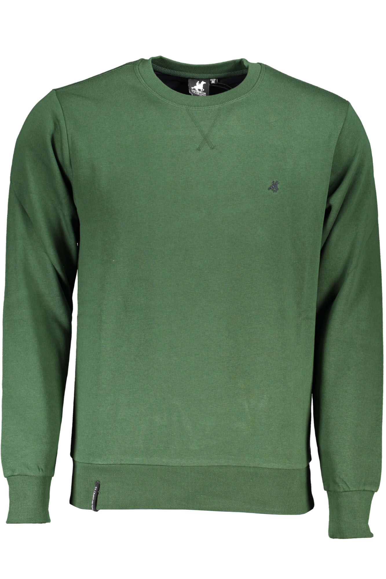 US GRAND POLO MENS GREEN ZIPLESS SWEATSHIRT