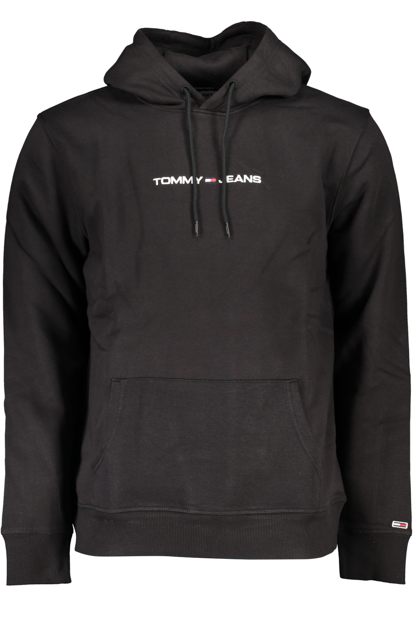 TOMMY HILFIGER MEN&#039;S BLACK ZIPLESS SWEATSHIRT