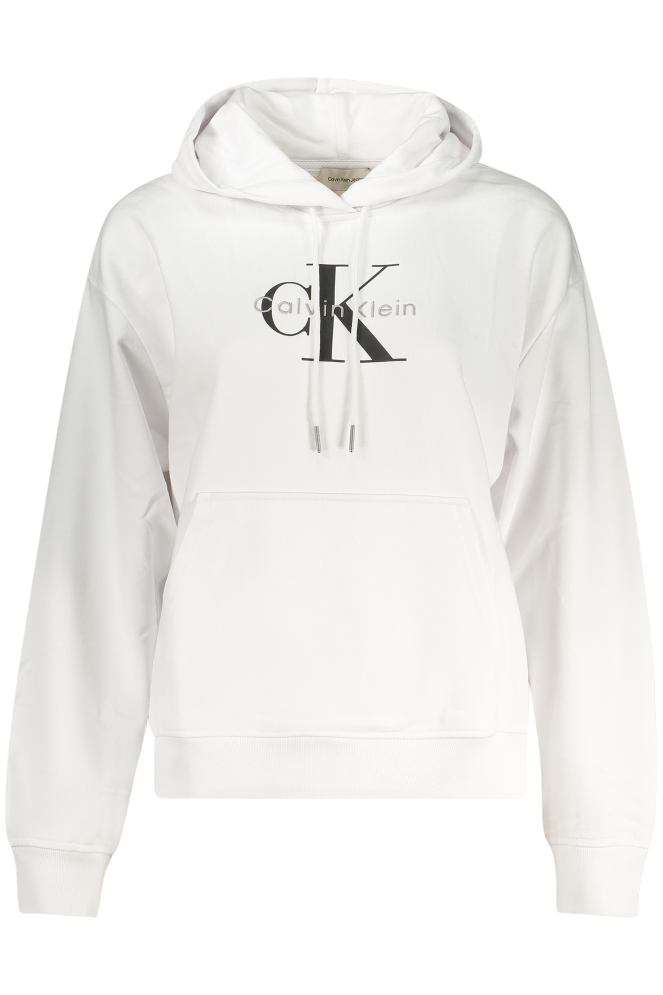 Bílá mikina s kapucí Calvin Klein