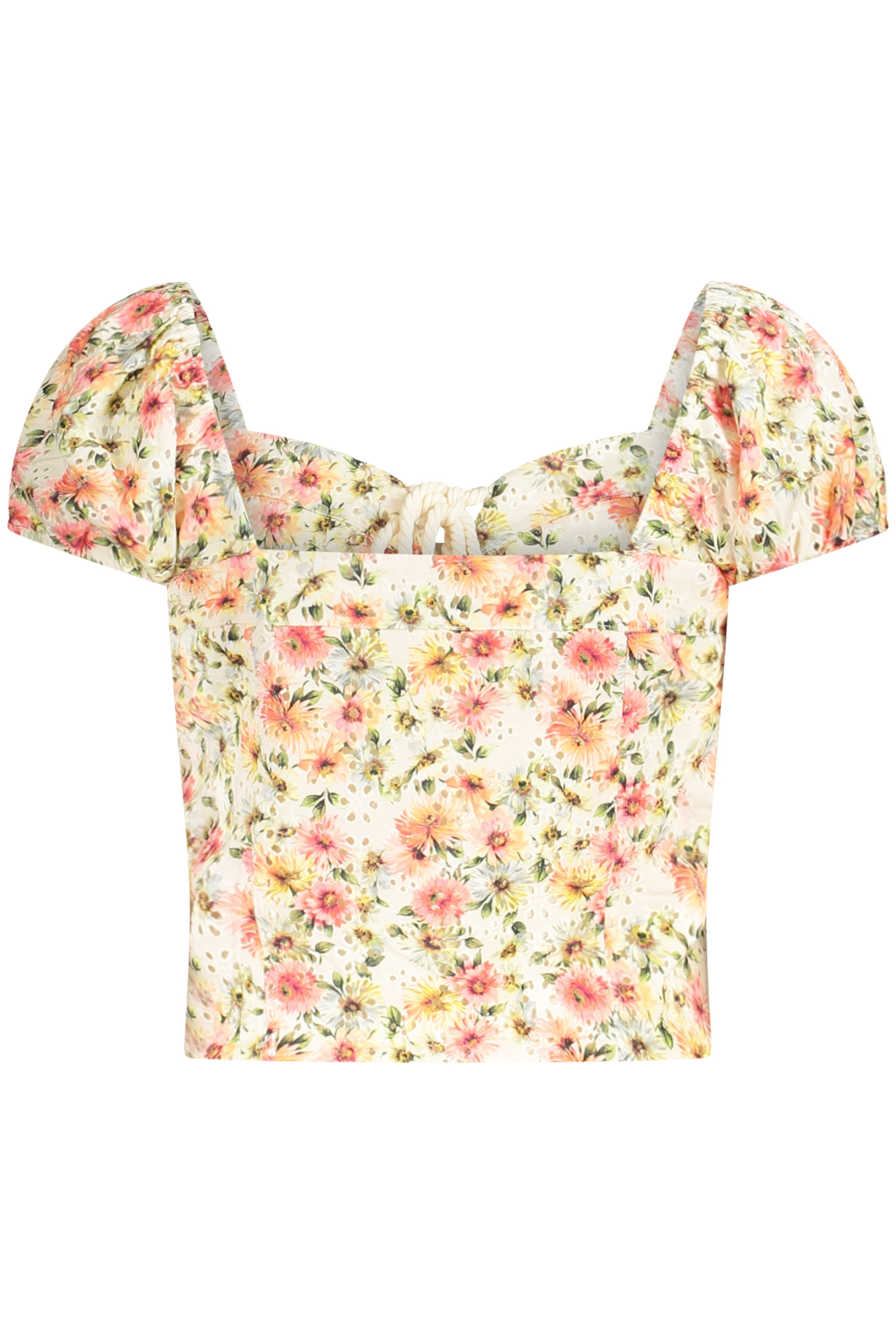 Top scurt cu imprimeu floral pentru femei GUESS