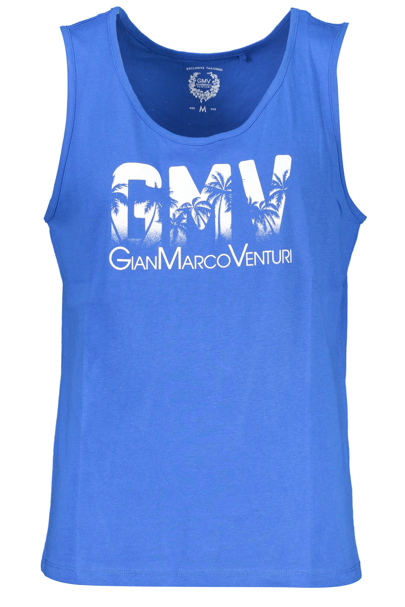 GIAN MARCO VENTURI MENS BLUE TANK TOP