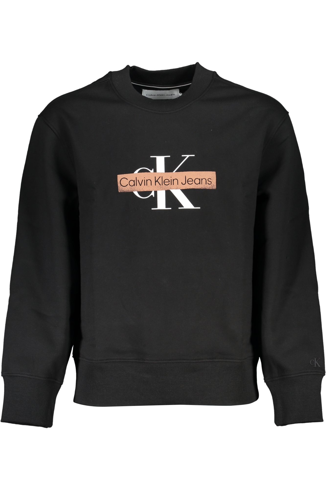 CALVIN KLEIN MENS BLACK ZIPLESS SWEATSHIRT
