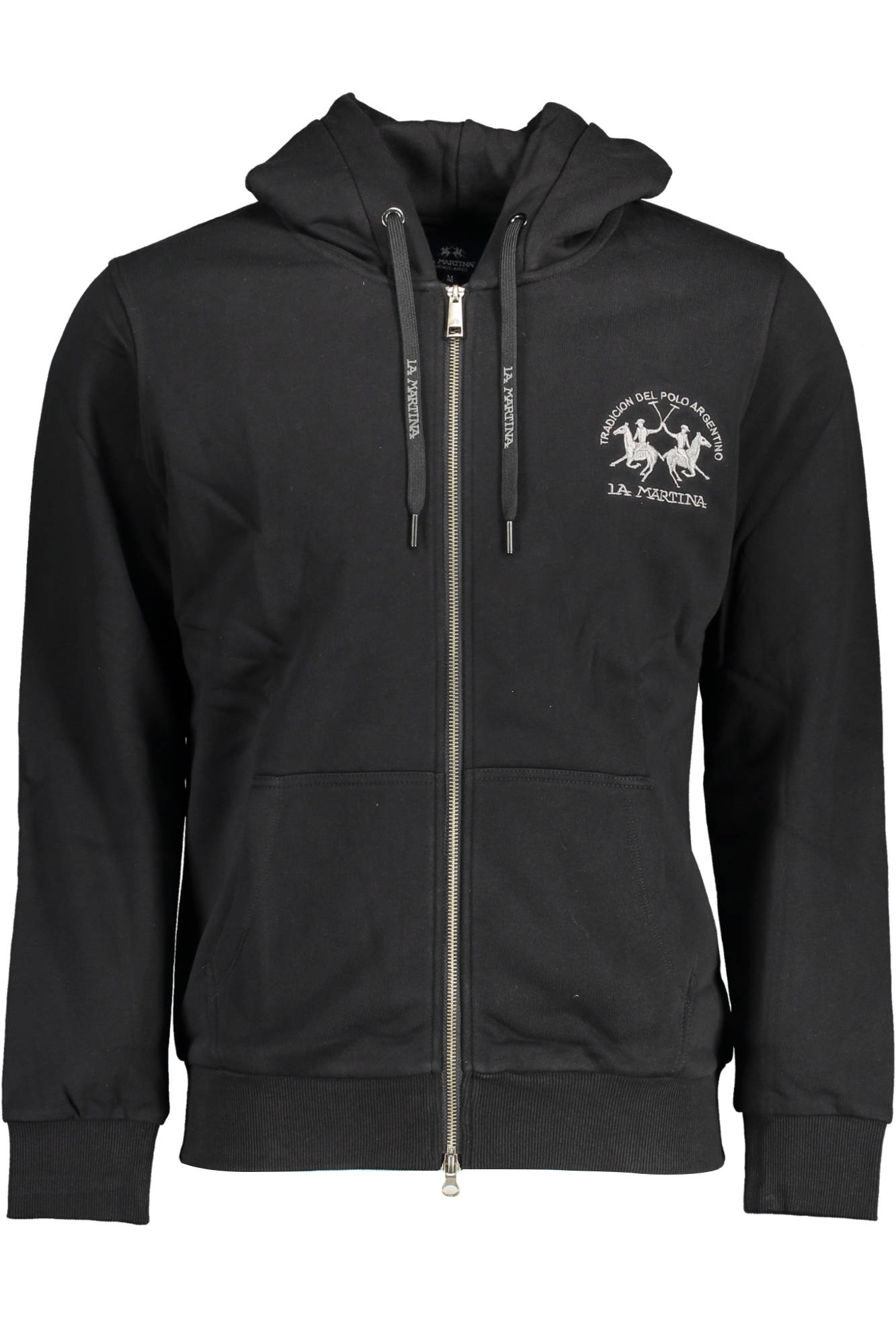 LA MARTINA MEN&#039;S BLACK ZIPPED SWEATSHIRT