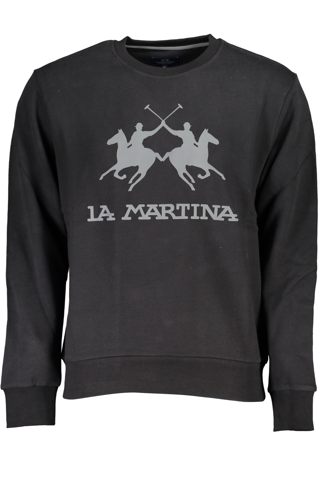 LA MARTINA BLACK MEN&#039;S ZIPLESS SWEATSHIRT