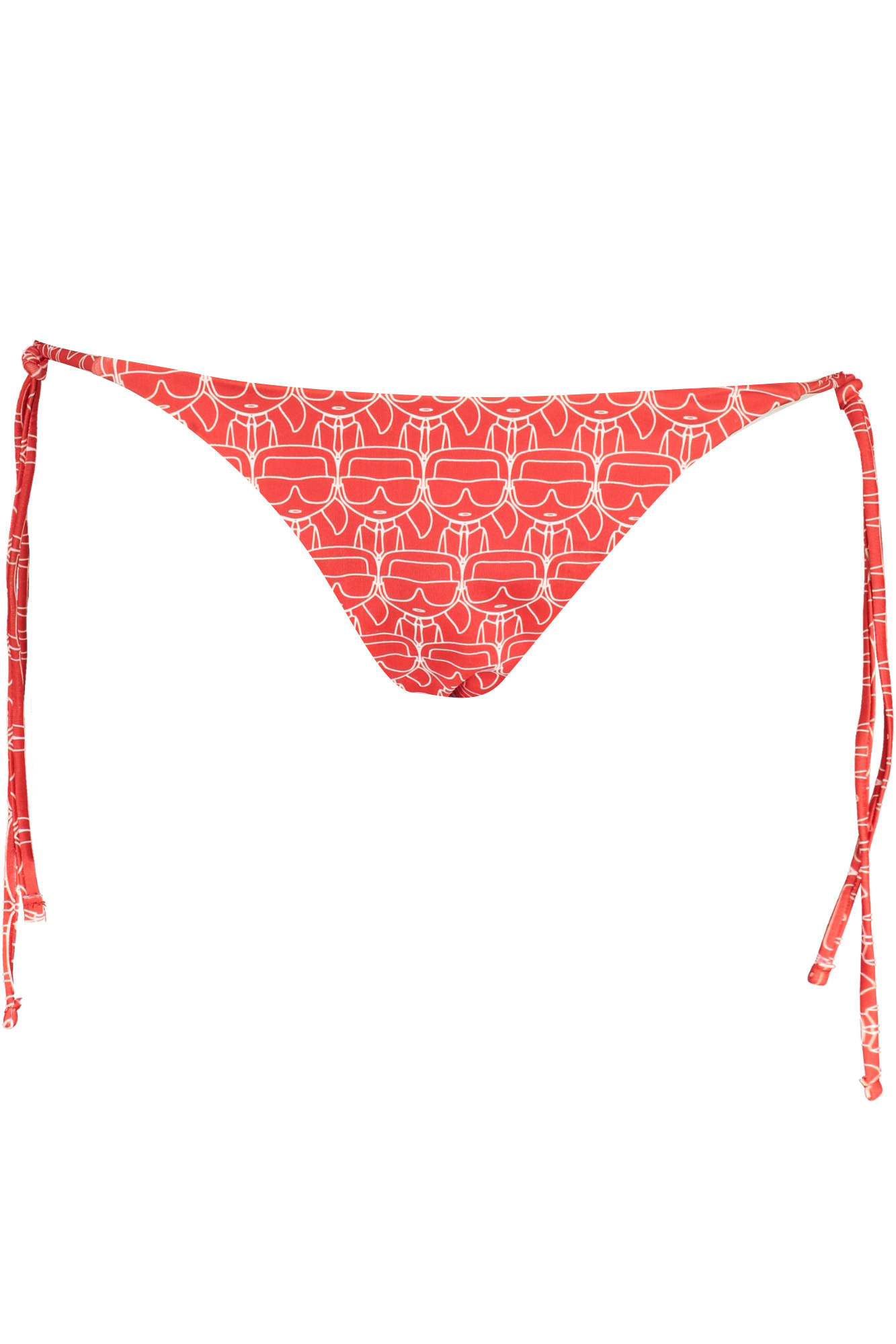 KARL LAGERFELD BEACHWEAR SWIMSUIT SIDE BOTTOM WOMAN RED